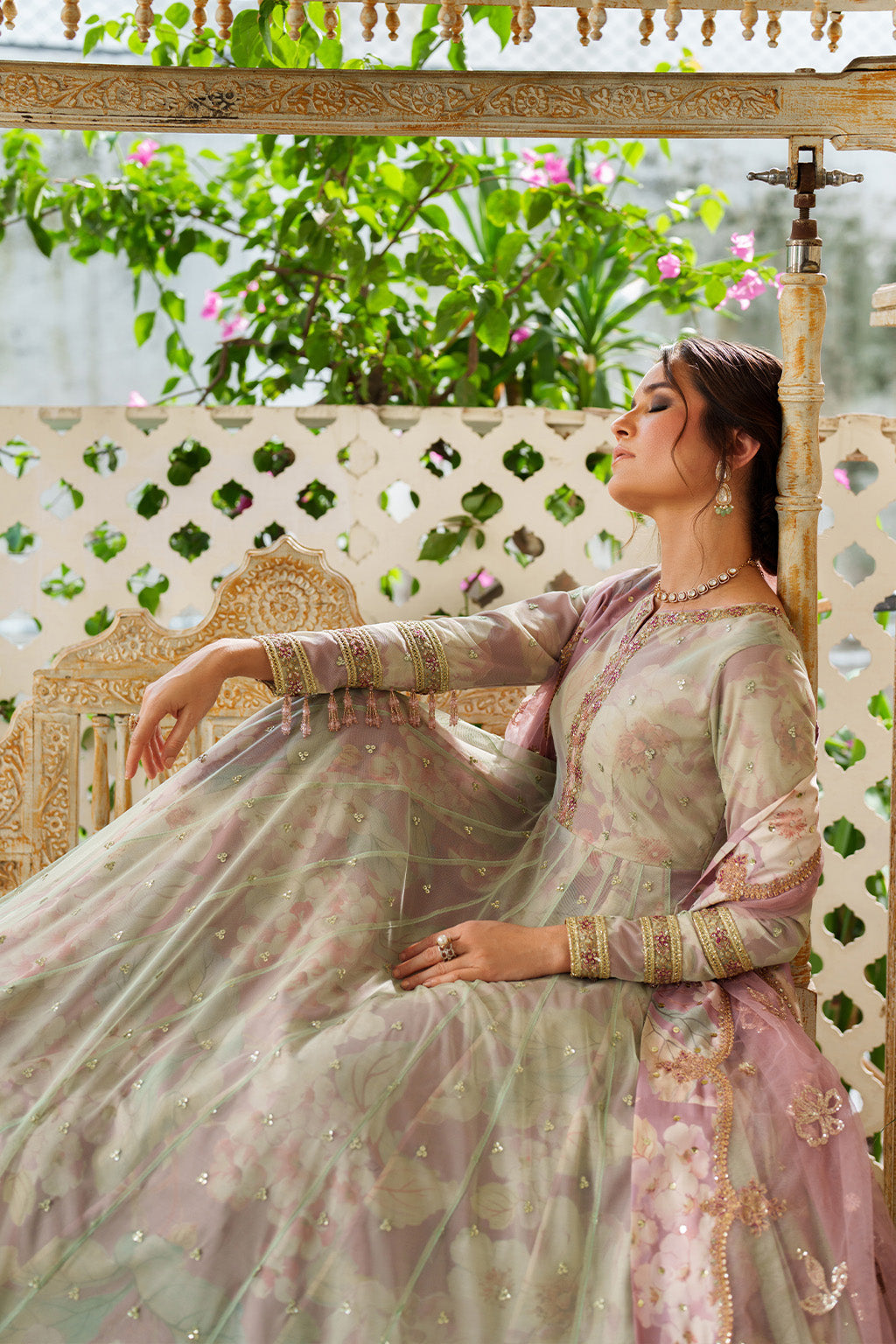UE-542 Printed Raw Silk | Printed Formals | IZNIK