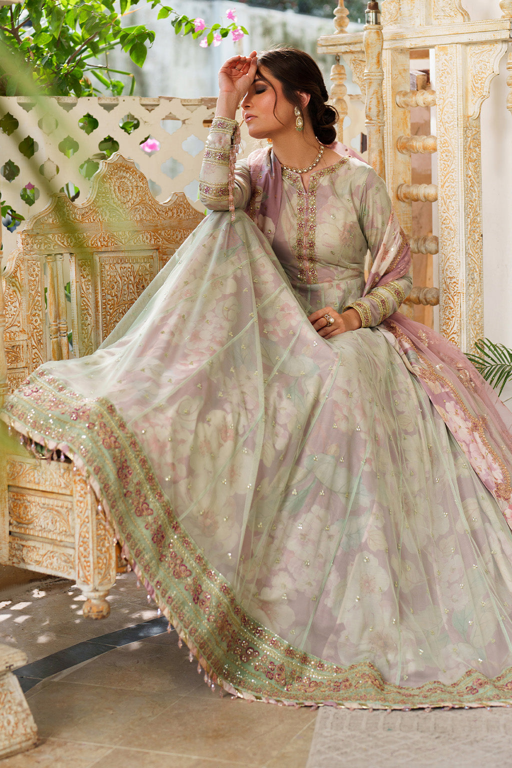 UE-542 Printed Raw Silk | Printed Formals | IZNIK