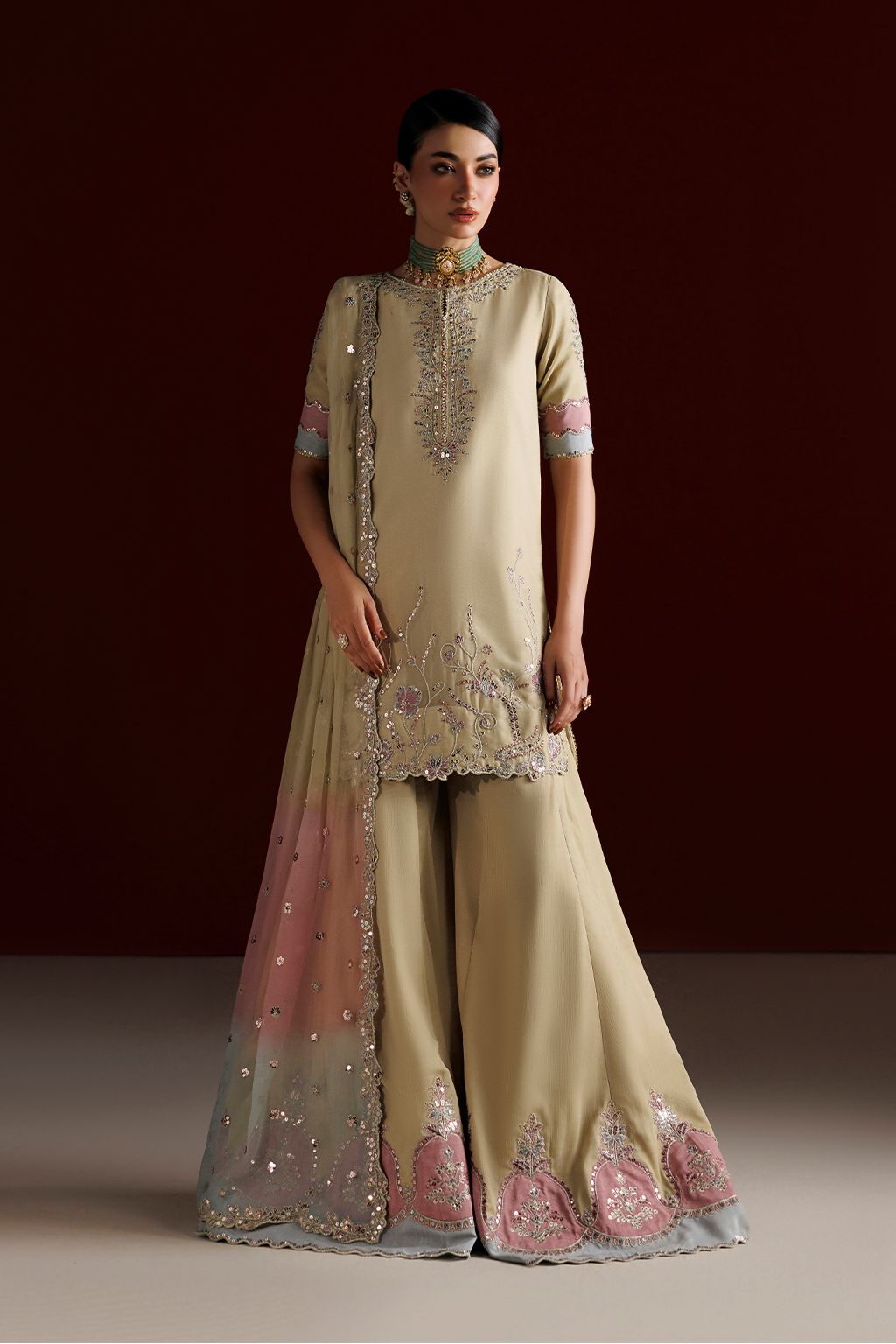 CC-108 Embroidered Chiffon | SEMI FORMALS VOL 1 | IZNIK in UK USA UAE online kapraye.com