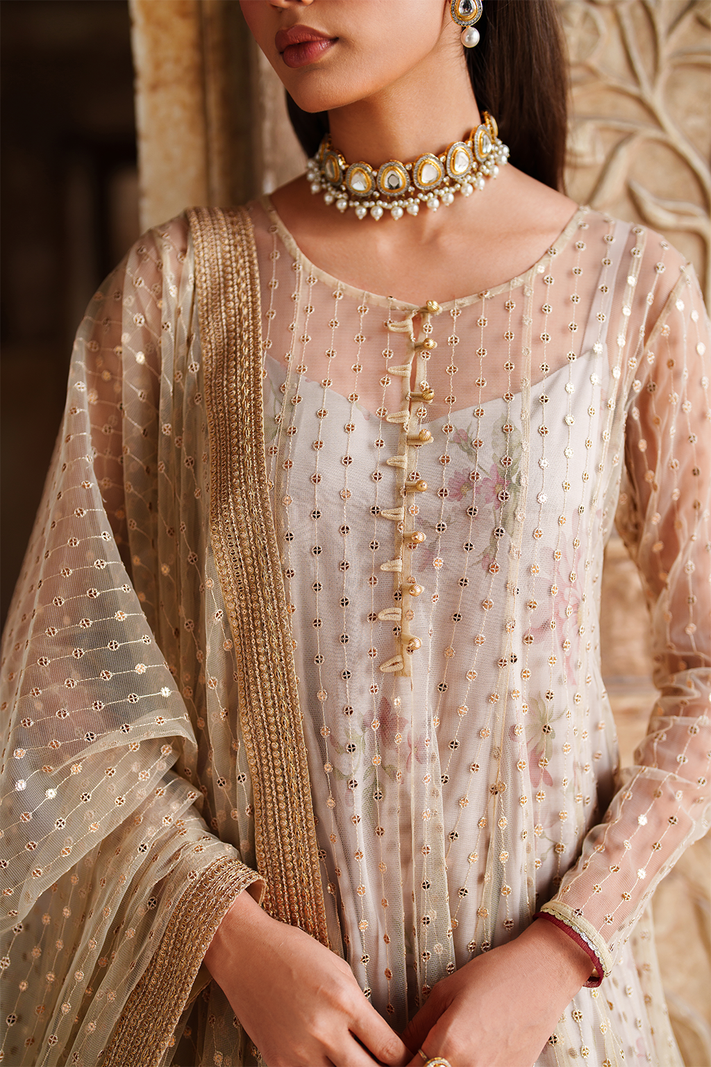 UE-548 Embroidered Net | Printed Formals | IZNIK