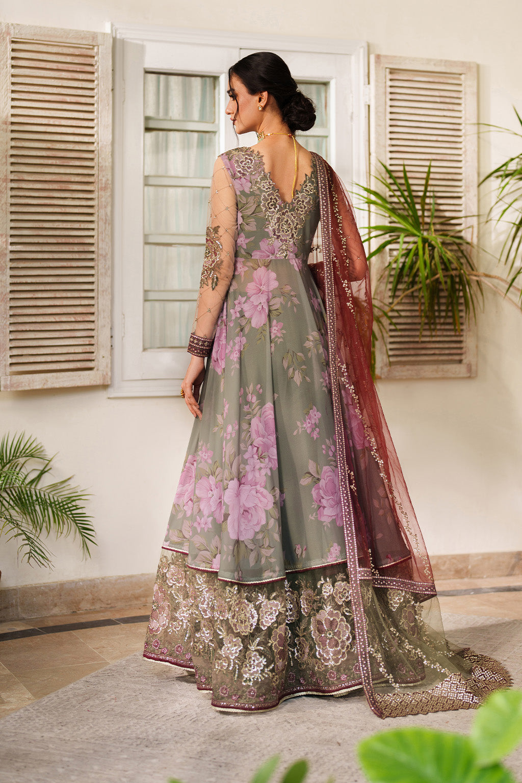 UE-541 Printed Raw Silk | Printed Formals | IZNIK