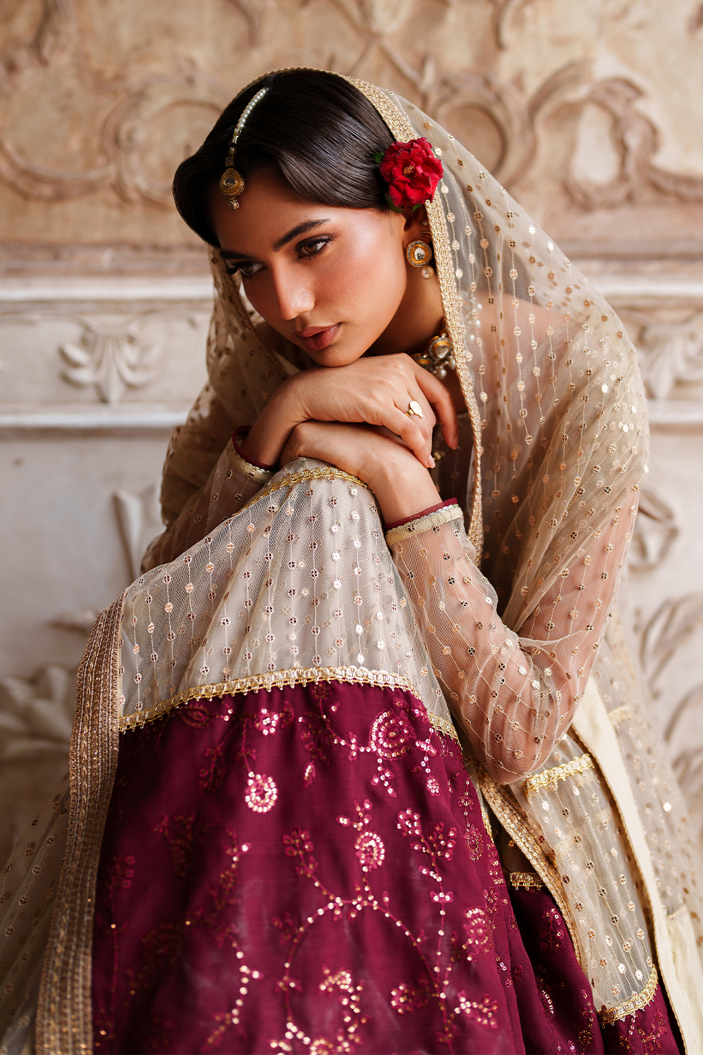 UE-548 Embroidered Net | Printed Formals | IZNIK