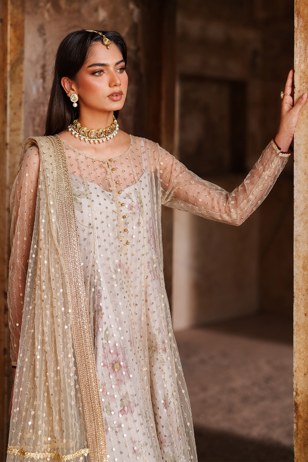 UE-548 Embroidered Net | Printed Formals | IZNIK
