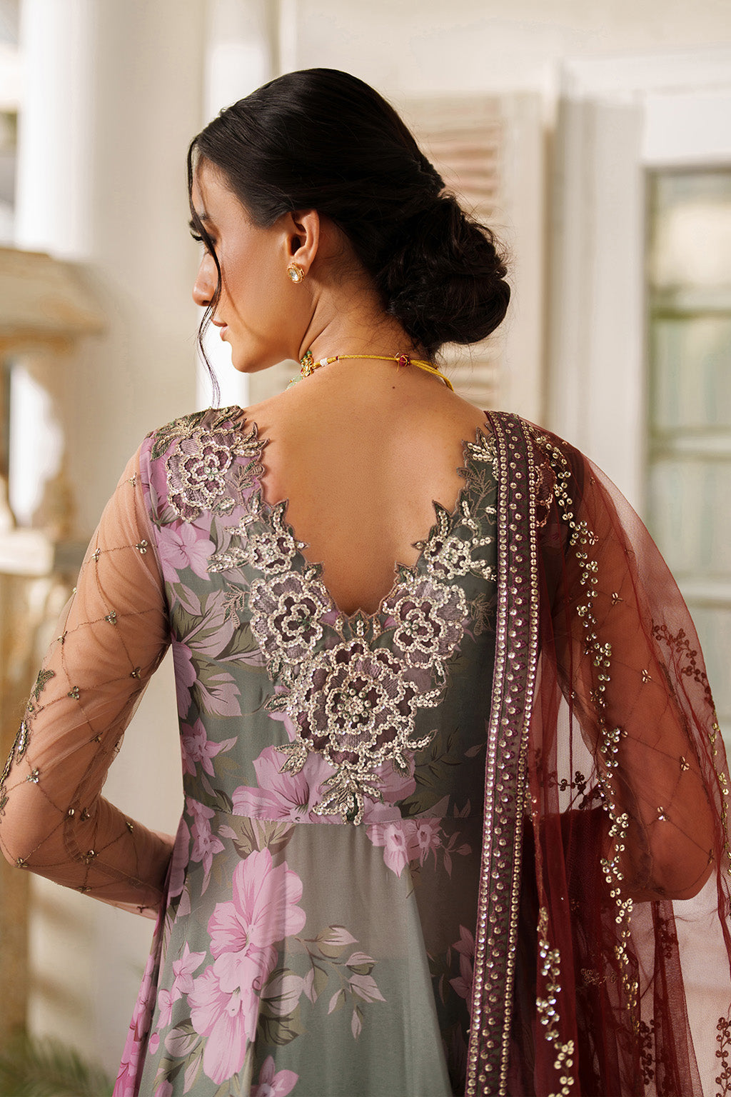 UE-541 Printed Raw Silk | Printed Formals | IZNIK