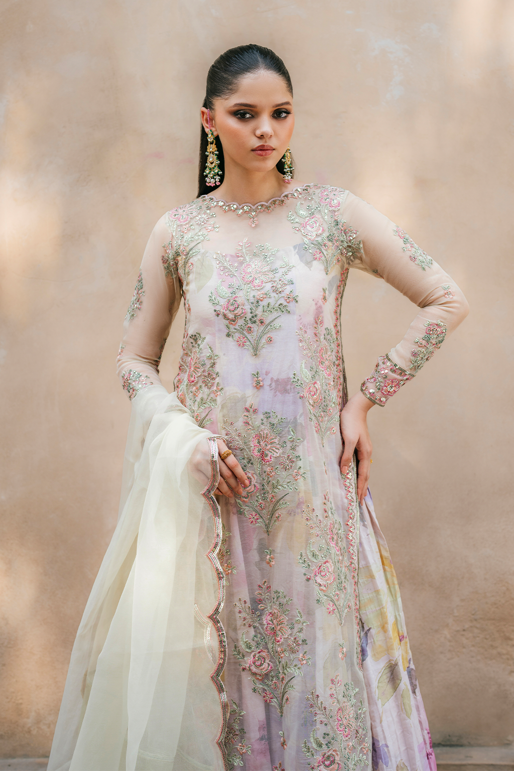 UE-320 Printed Raw Silk | Printed Formals | IZNIK