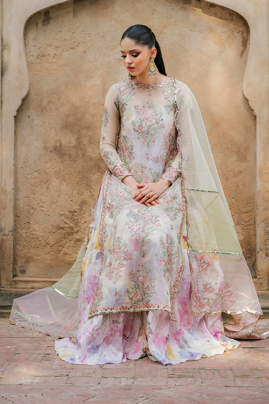 UE-320 Printed Raw Silk | Printed Formals | IZNIK