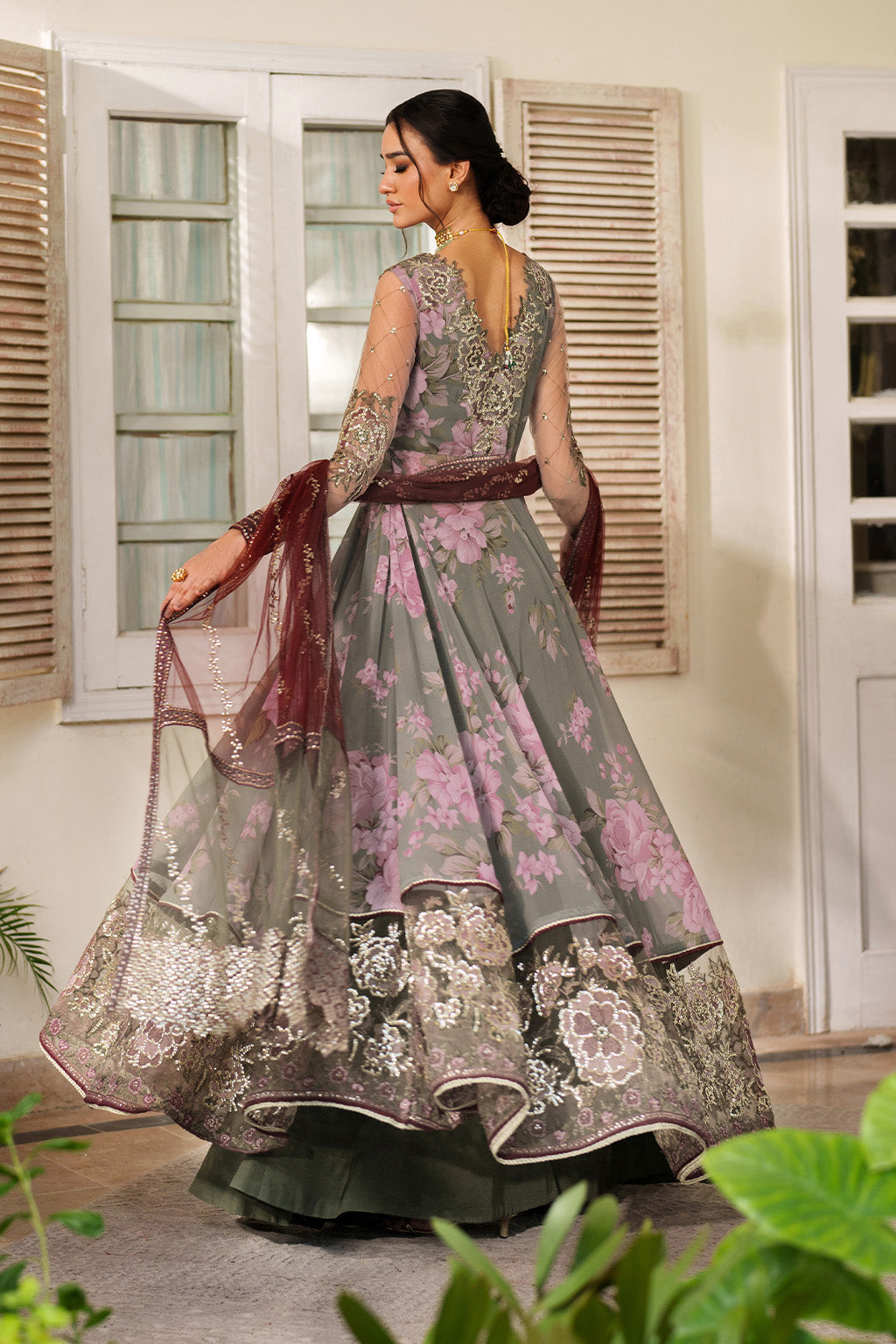 UE-541 Printed Raw Silk | Printed Formals | IZNIK