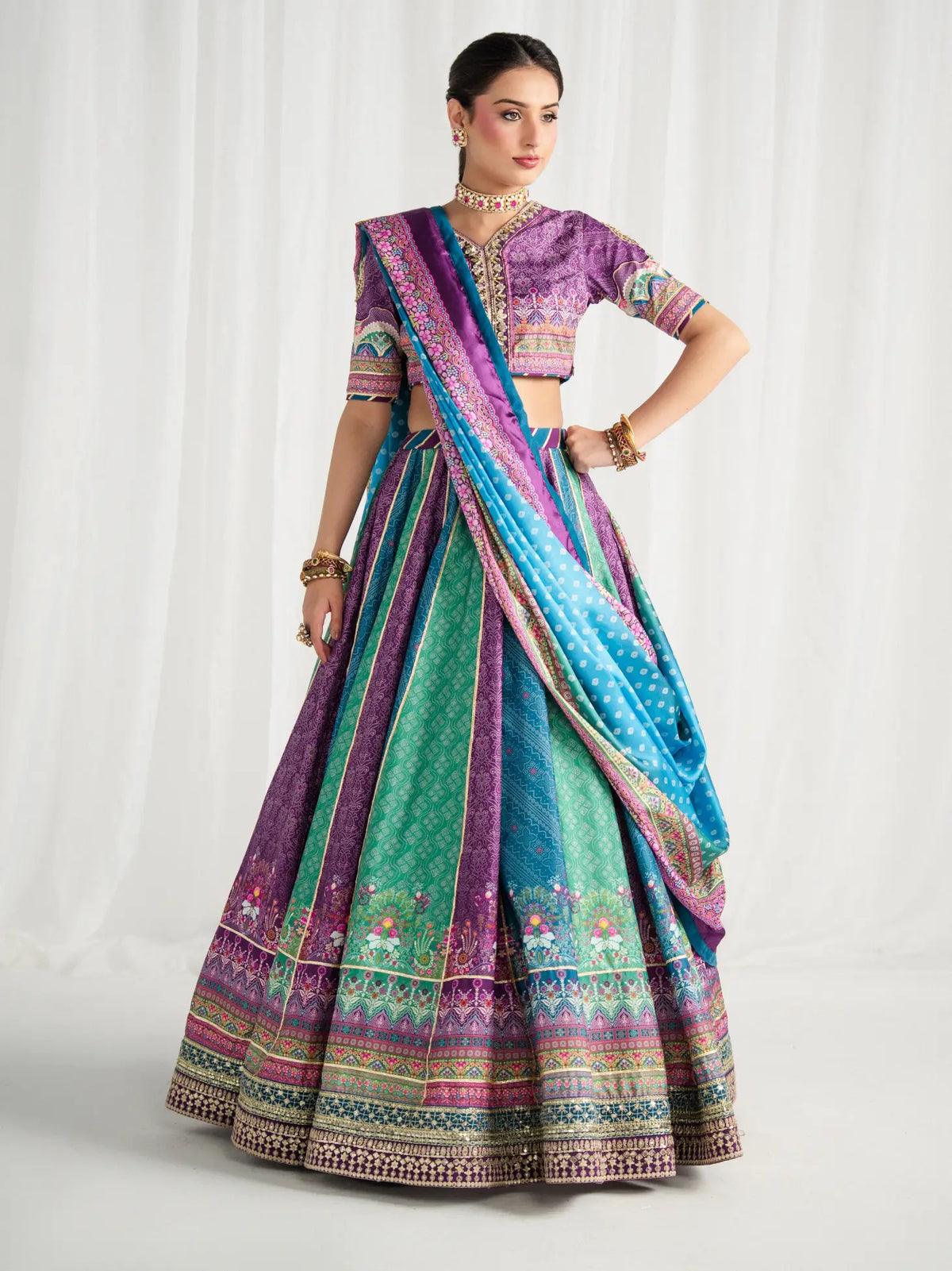 Mosaic Muse | AIRA PRINTED SILK | GULAAL Free Shipping to UK/USA/UAE Kapraye
