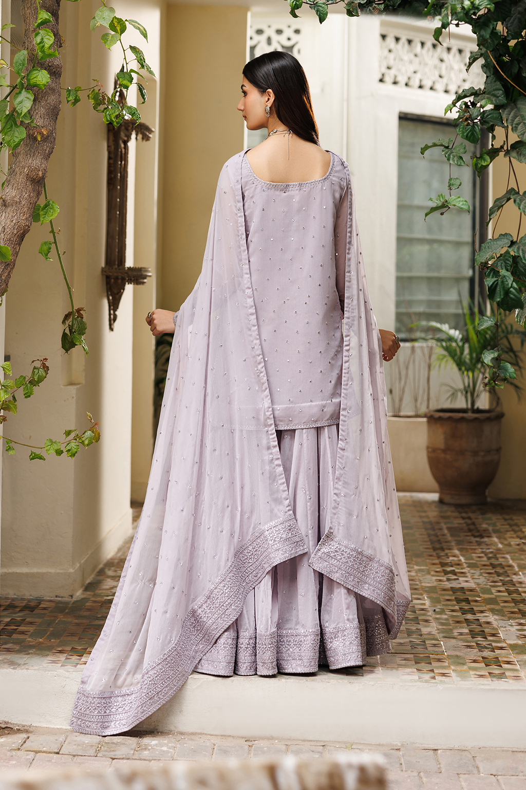 CC-100 Embroidered Chiffon | NOOR ANGAN SEMI FORMALS | IZNIK