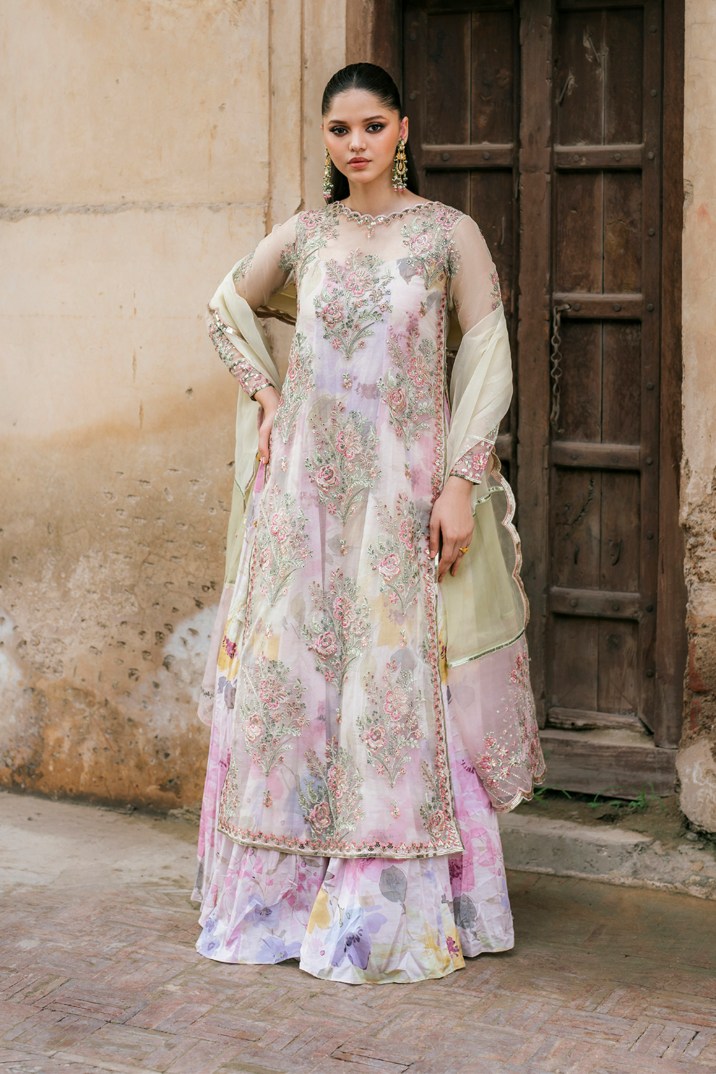 UE-320 Printed Raw Silk | Printed Formals | IZNIK