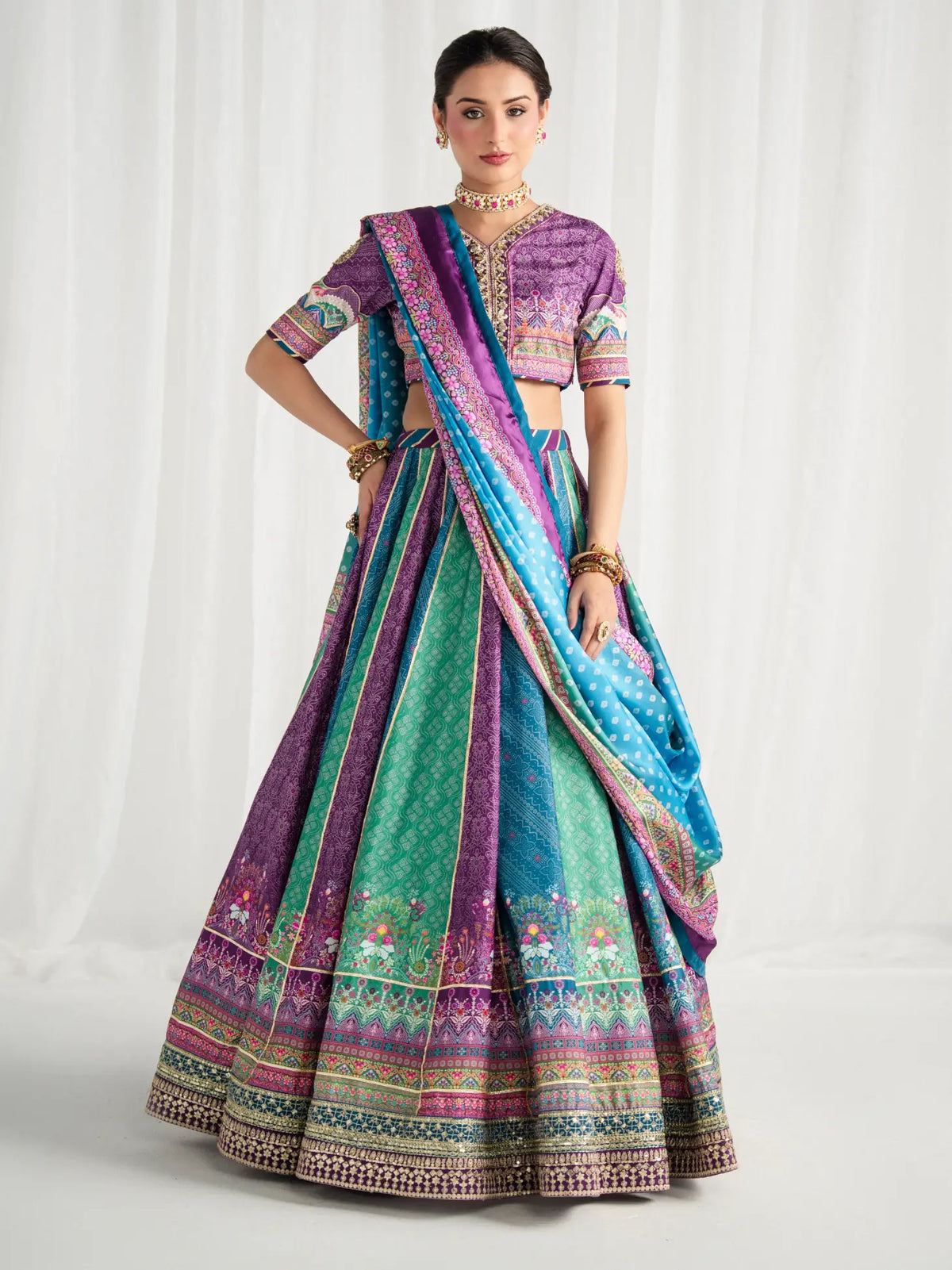 Mosaic Muse | AIRA PRINTED SILK | GULAAL Free Shipping to UK/USA/UAE Kapraye