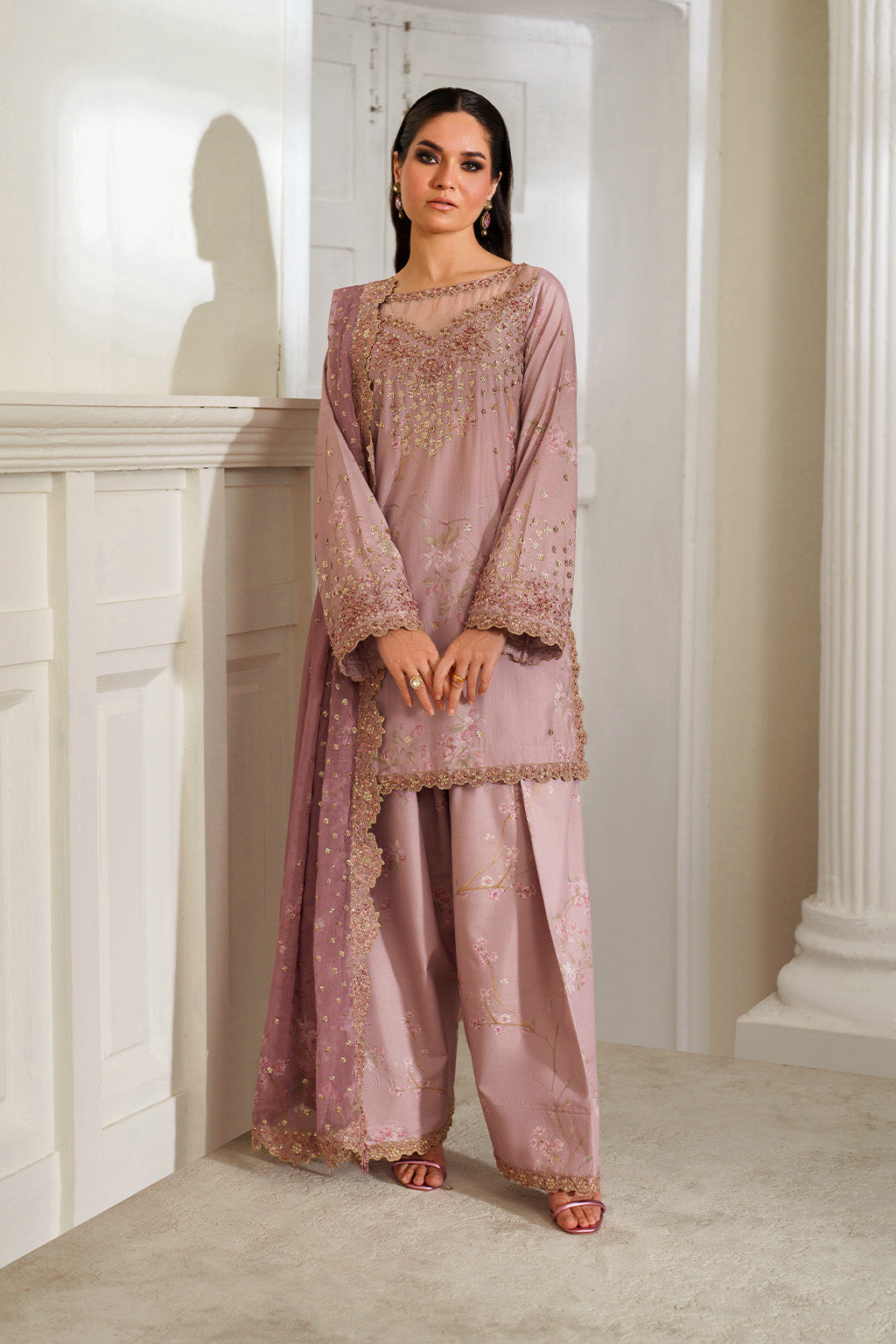 UE-540 Printed Raw Silk | Printed Formals | IZNIK