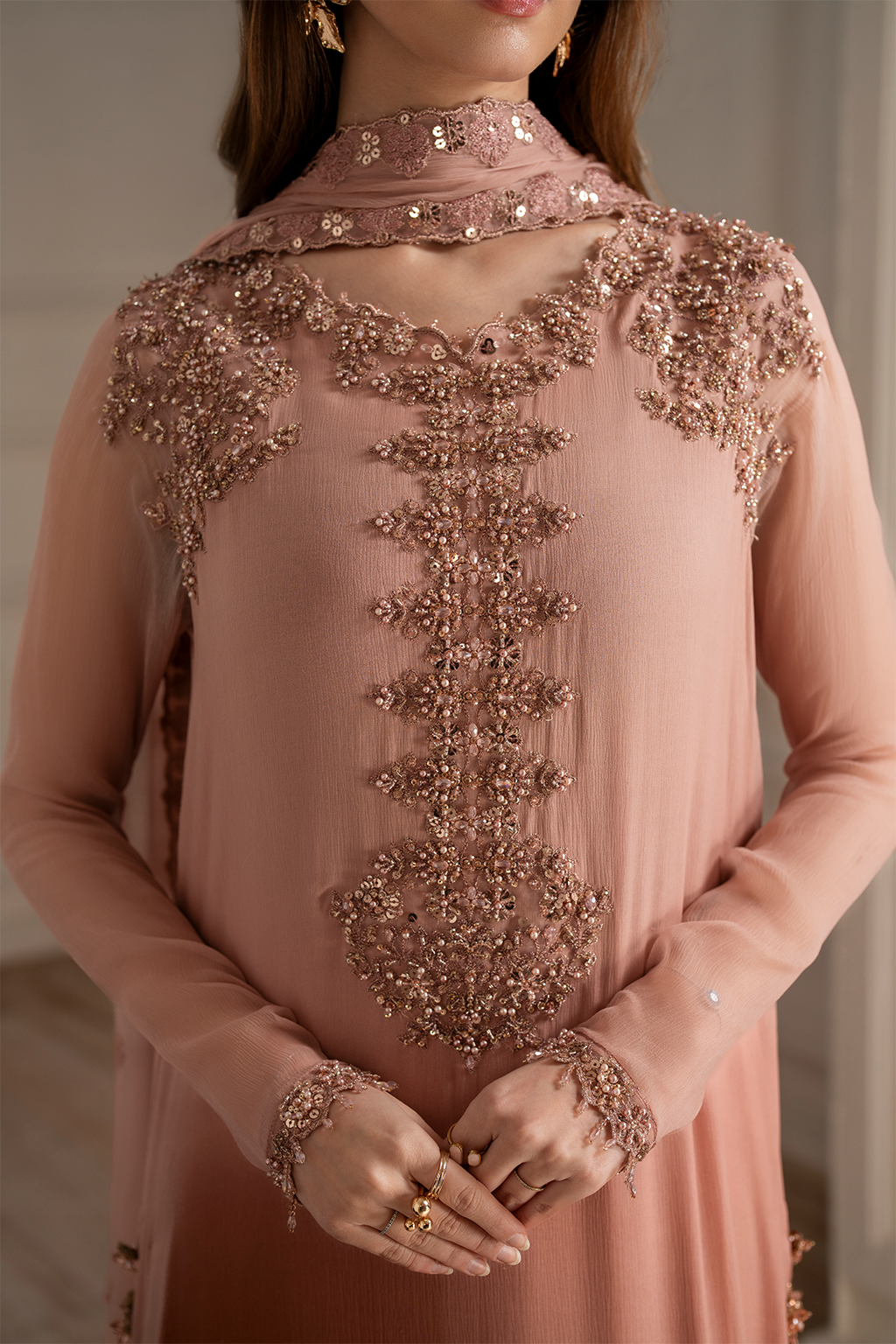 CC-479 EMBROIDED CHIFFON | NOOR ANGAN SEMI FORMALS | IZNIK (Copy)