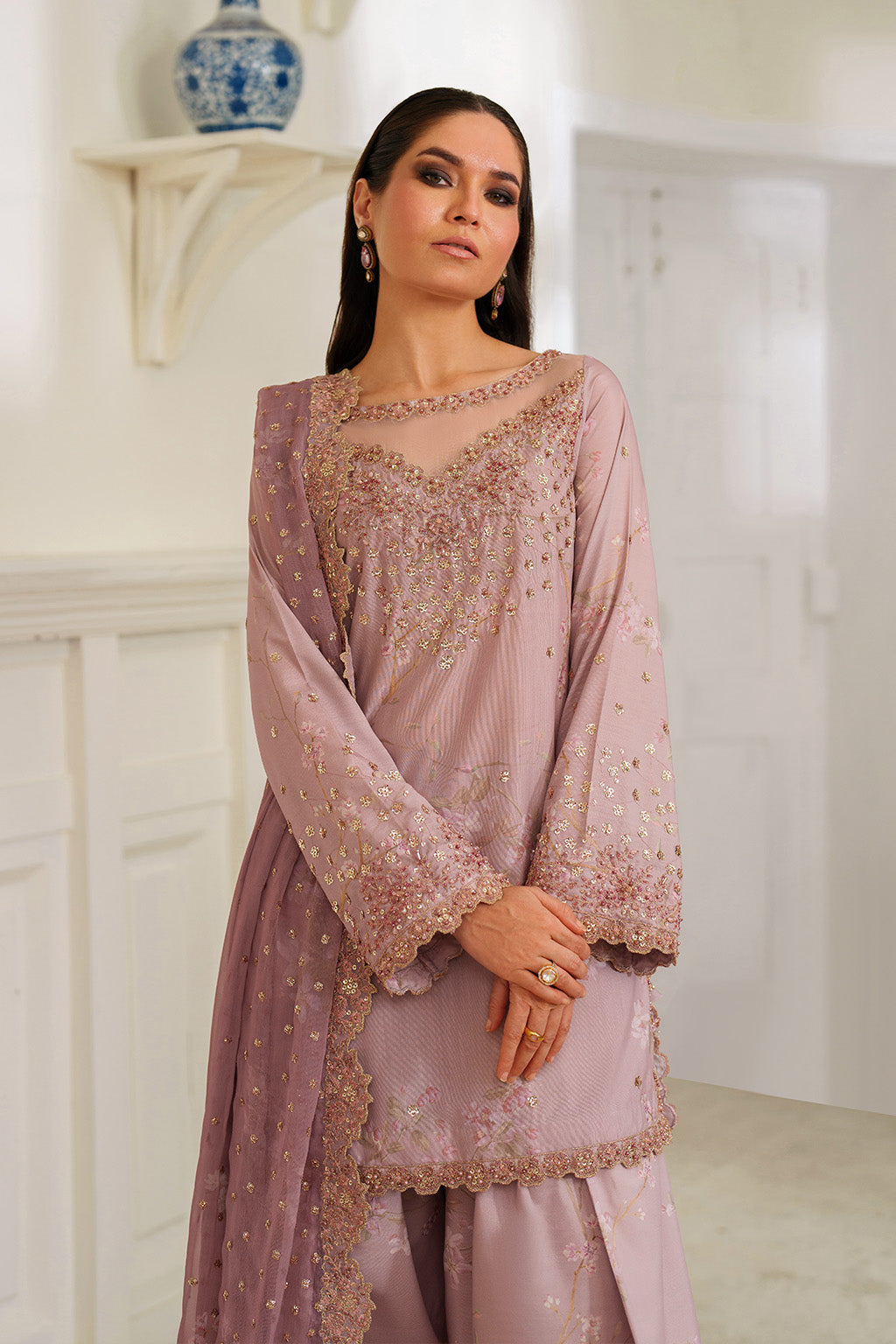 UE-540 Printed Raw Silk | Printed Formals | IZNIK