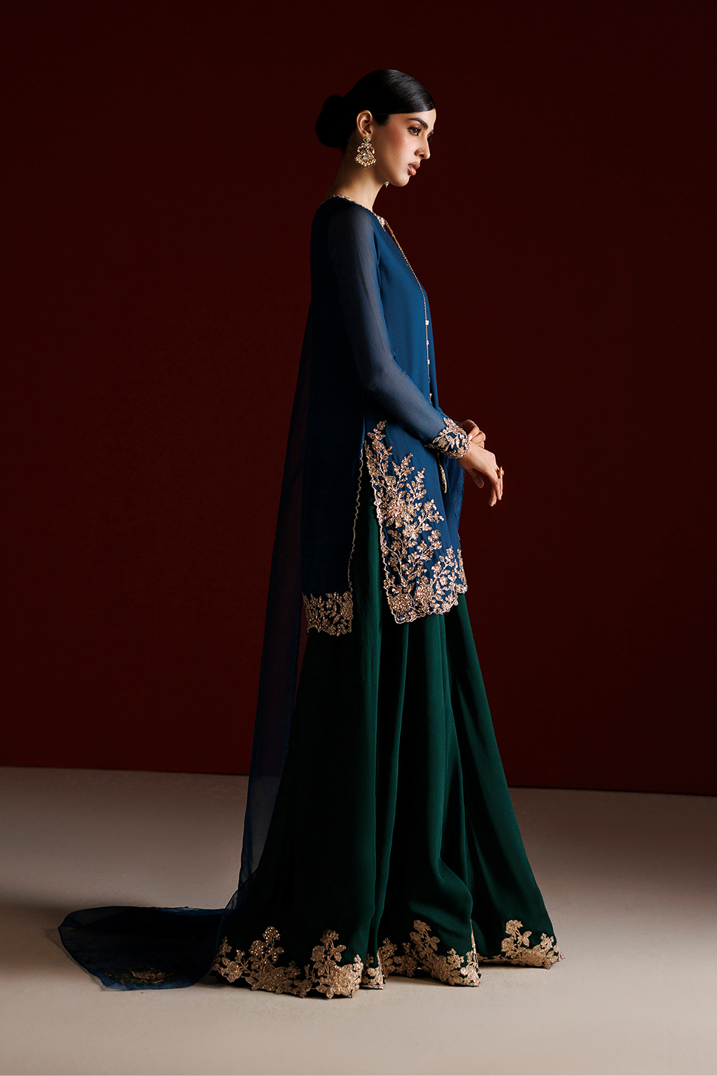 CC-102 Embroidered Chiffon | SEMI FORMALS VOL 1 | IZNIK in UK USA UAE online kapraye.com