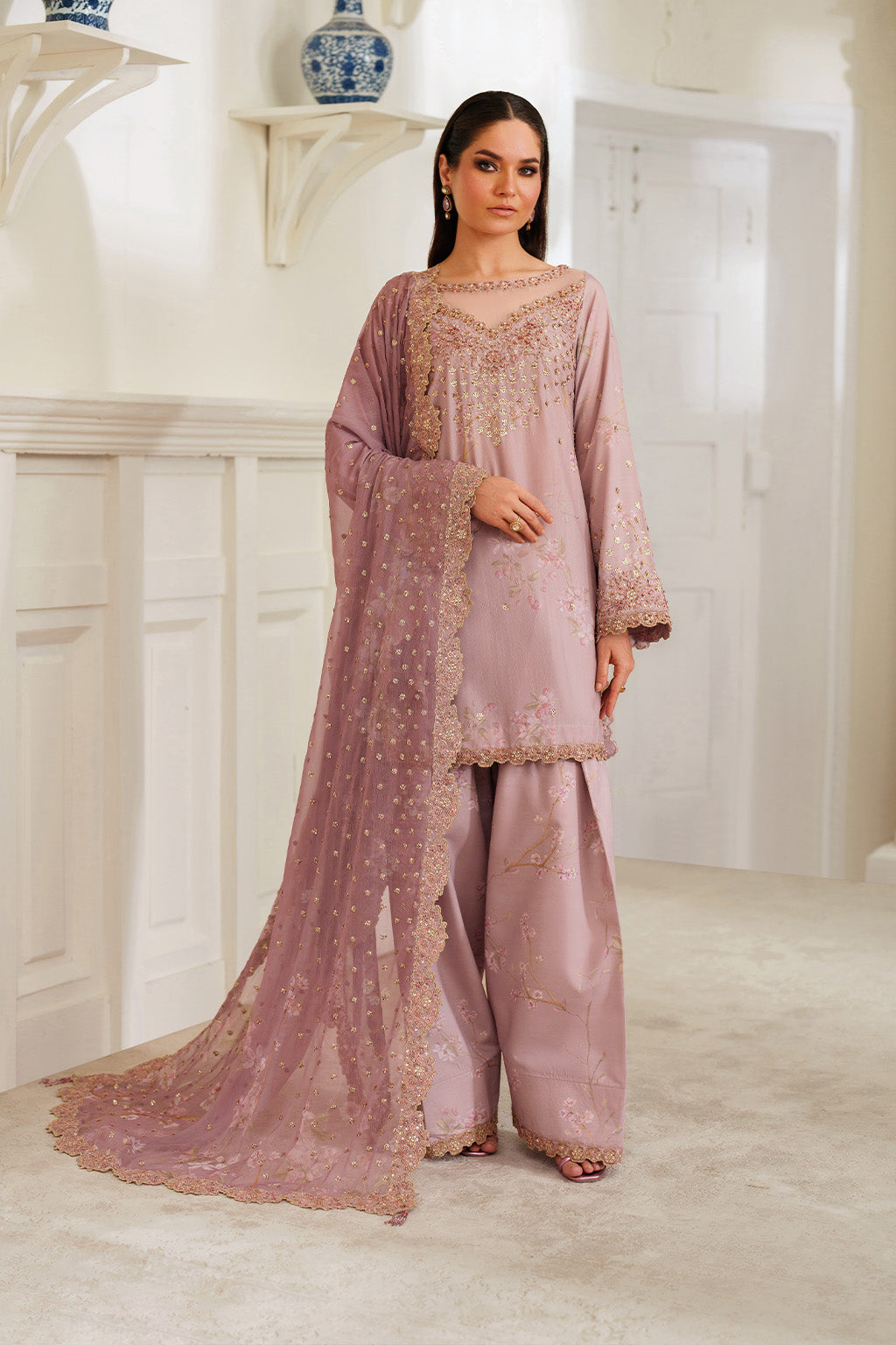 UE-540 Printed Raw Silk | Printed Formals | IZNIK