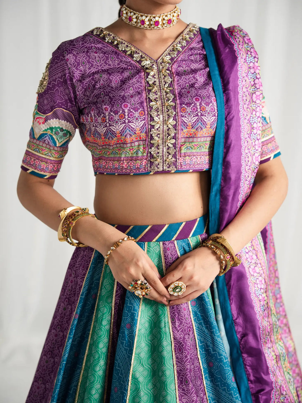 Mosaic Muse | AIRA PRINTED SILK | GULAAL Free Shipping to UK/USA/UAE Kapraye
