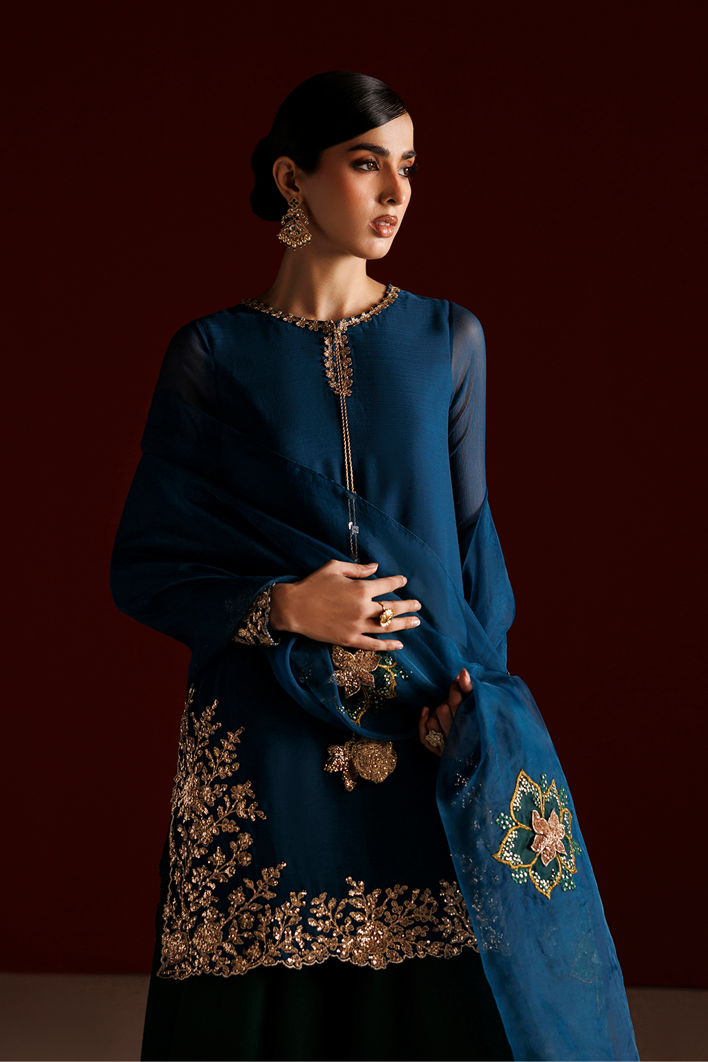 CC-102 Embroidered Chiffon | SEMI FORMALS VOL 1 | IZNIK in UK USA UAE online kapraye.com