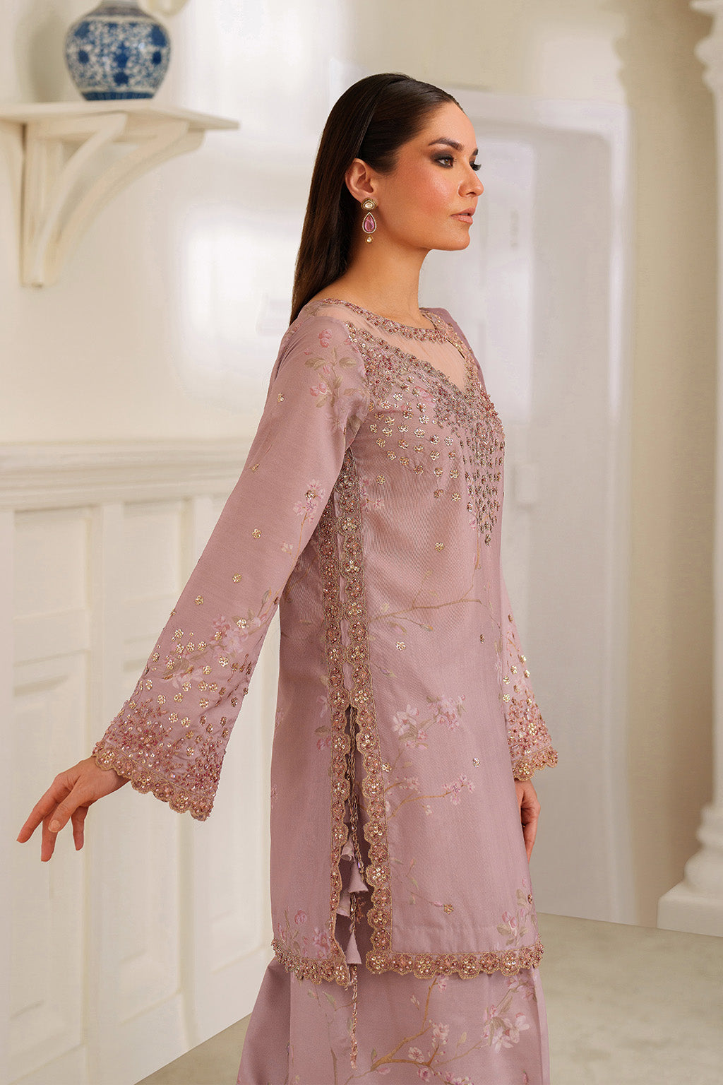 UE-540 Printed Raw Silk | Printed Formals | IZNIK