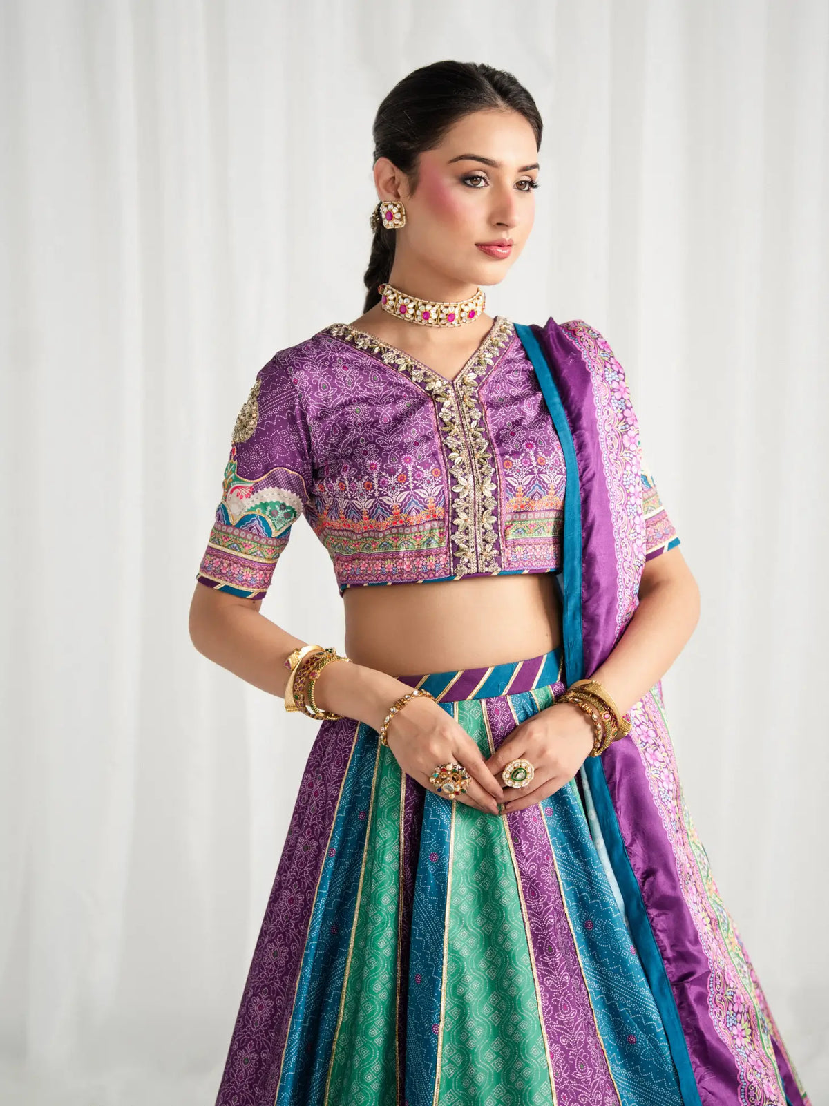 Mosaic Muse | AIRA PRINTED SILK | GULAAL Free Shipping to UK/USA/UAE Kapraye