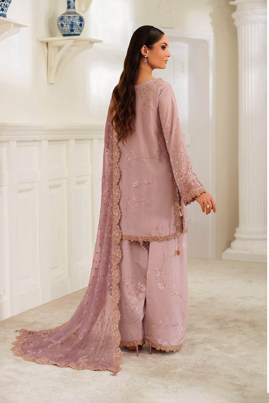 UE-540 Printed Raw Silk | Printed Formals | IZNIK