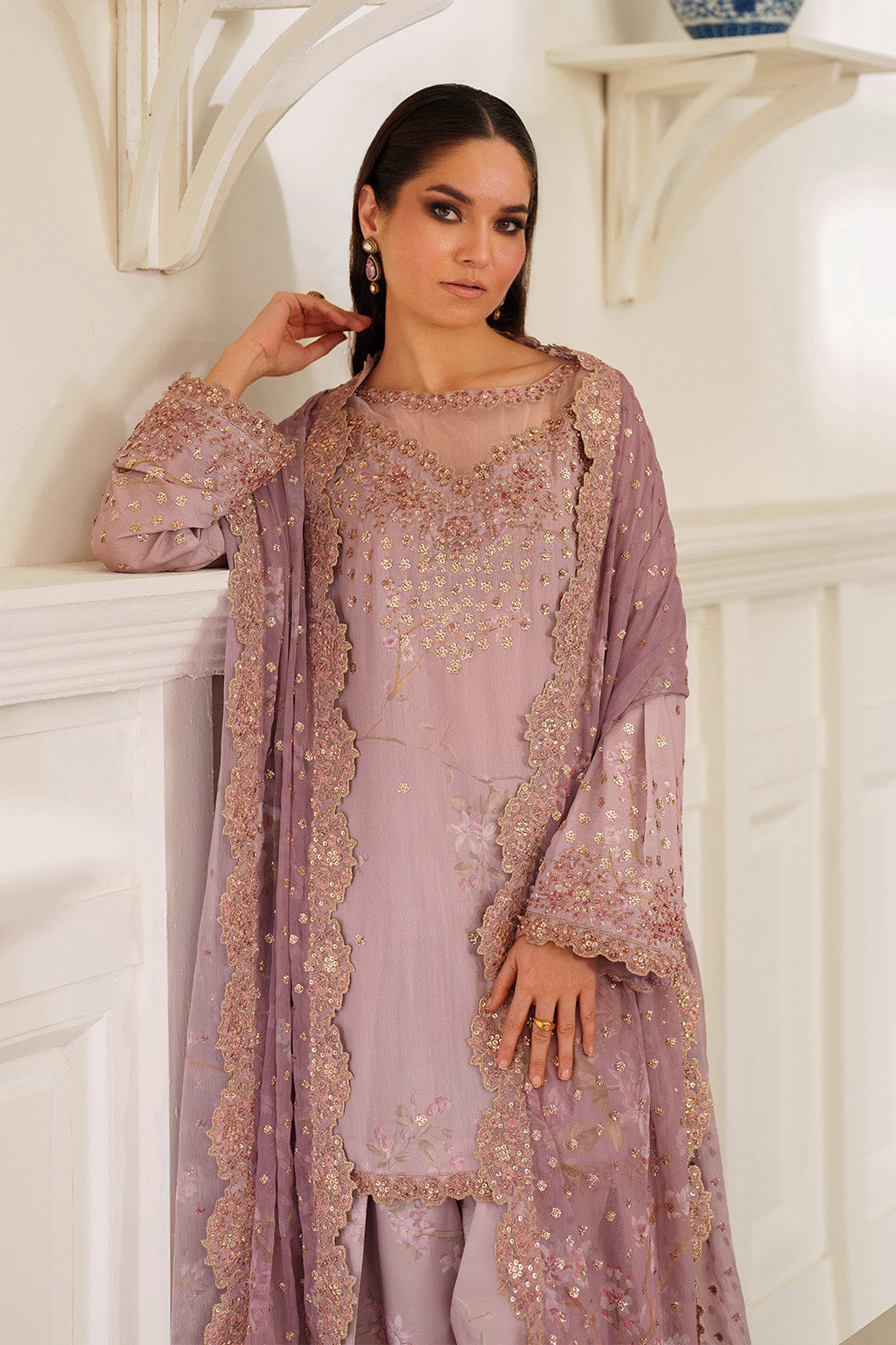 UE-540 Printed Raw Silk | Printed Formals | IZNIK