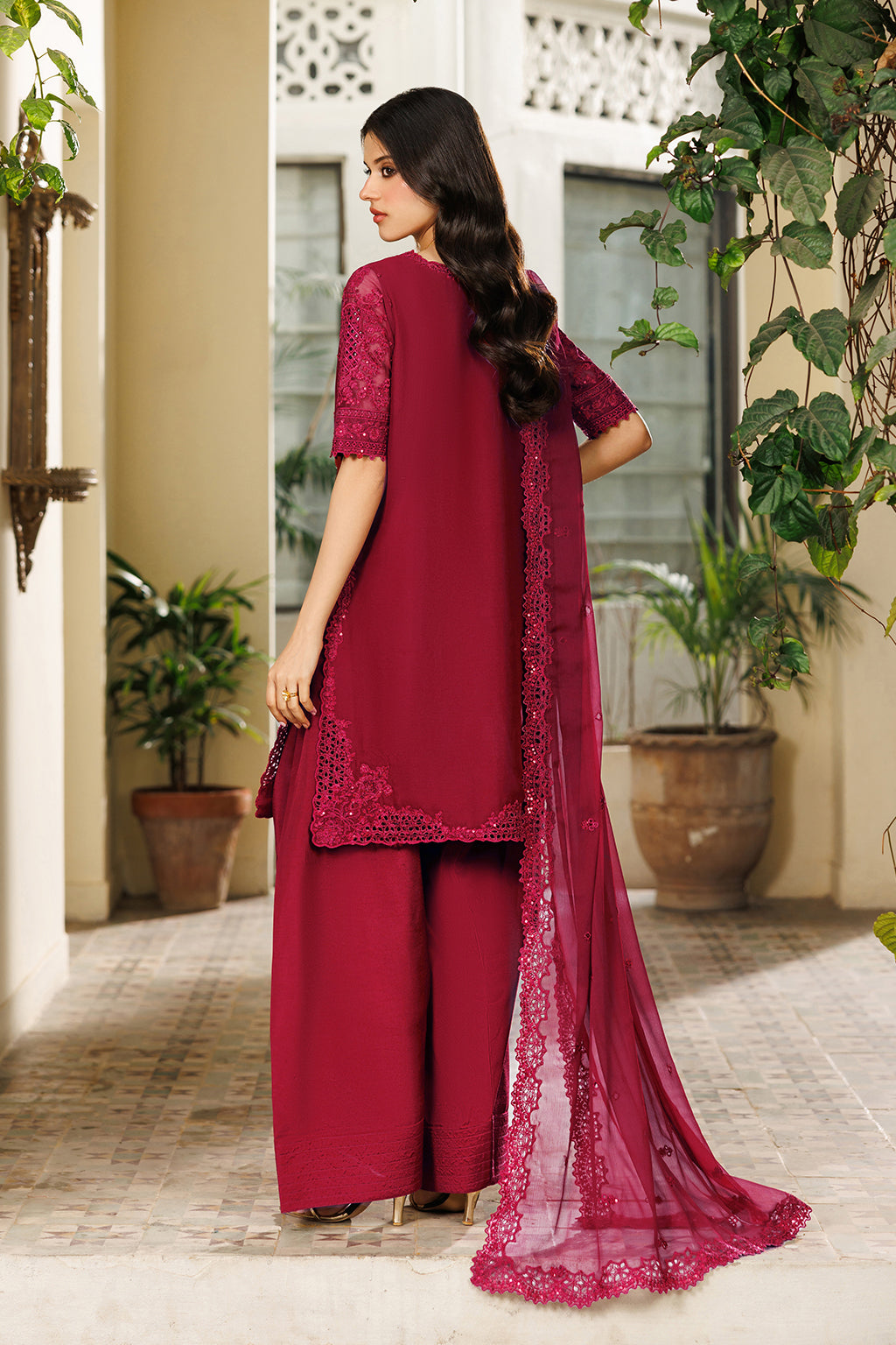 CC-97 Embroidered Chiffon | NOOR ANGAN SEMI FORMALS | IZNIK