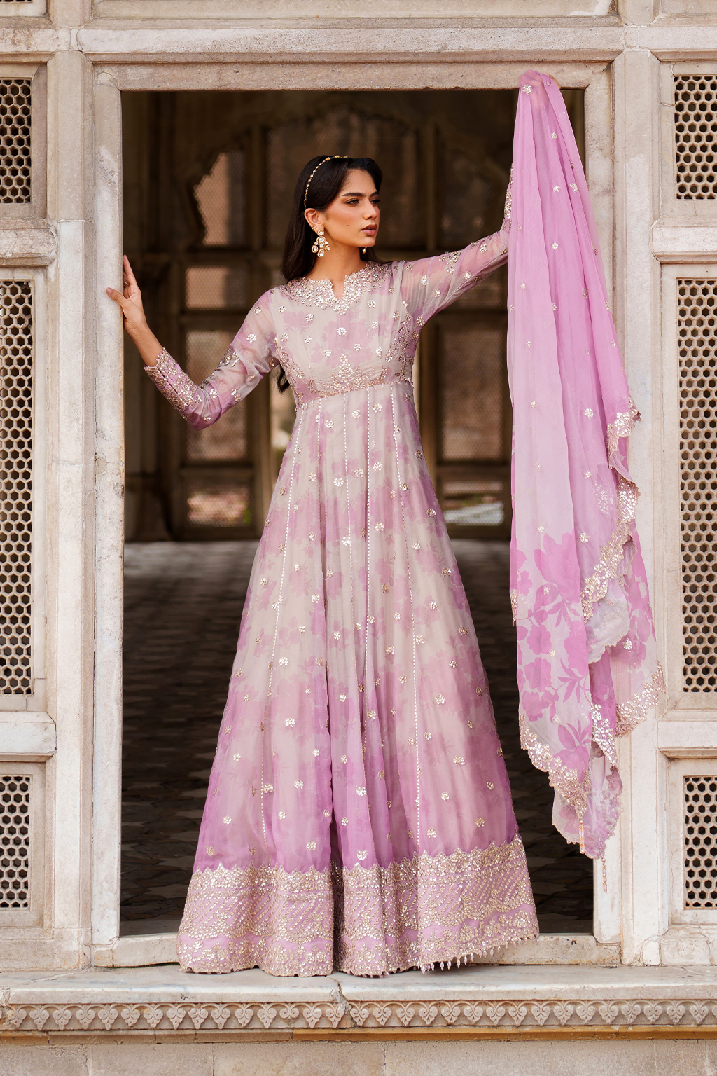 UE-555 Printed Chiffon | Printed Formals | IZNIK