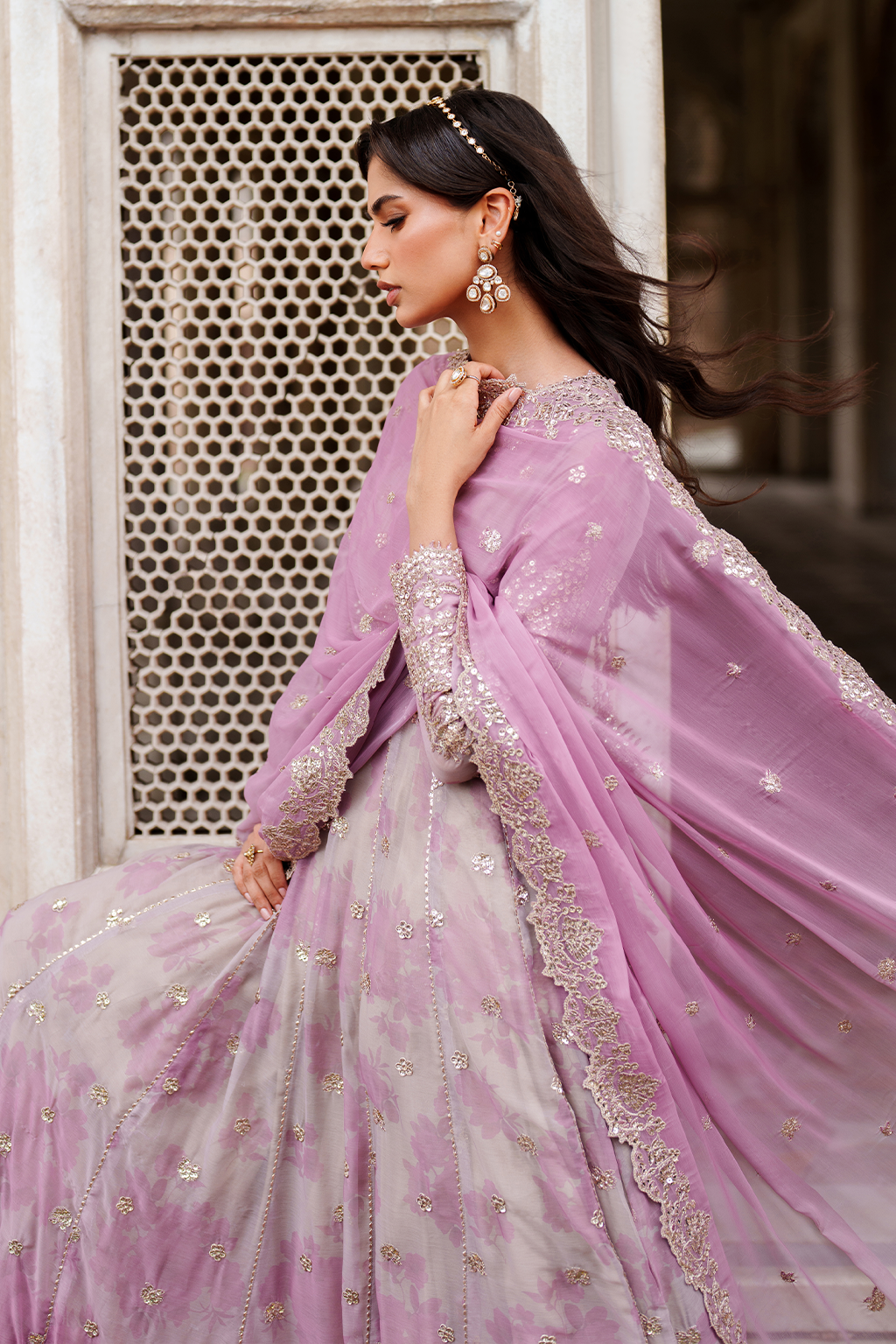 UE-555 Printed Chiffon | Printed Formals | IZNIK