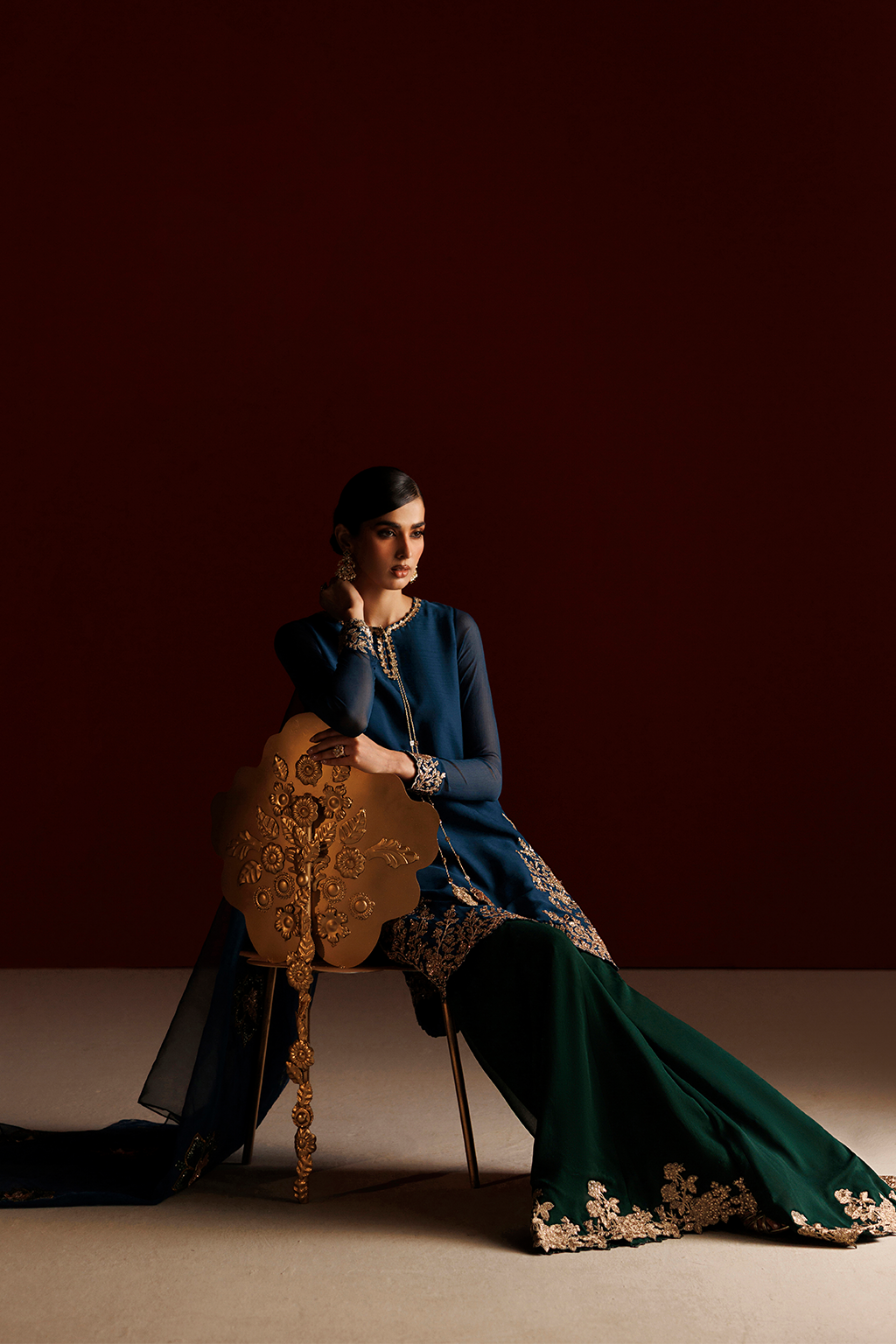 CC-102 Embroidered Chiffon | SEMI FORMALS VOL 1 | IZNIK in UK USA UAE online kapraye.com