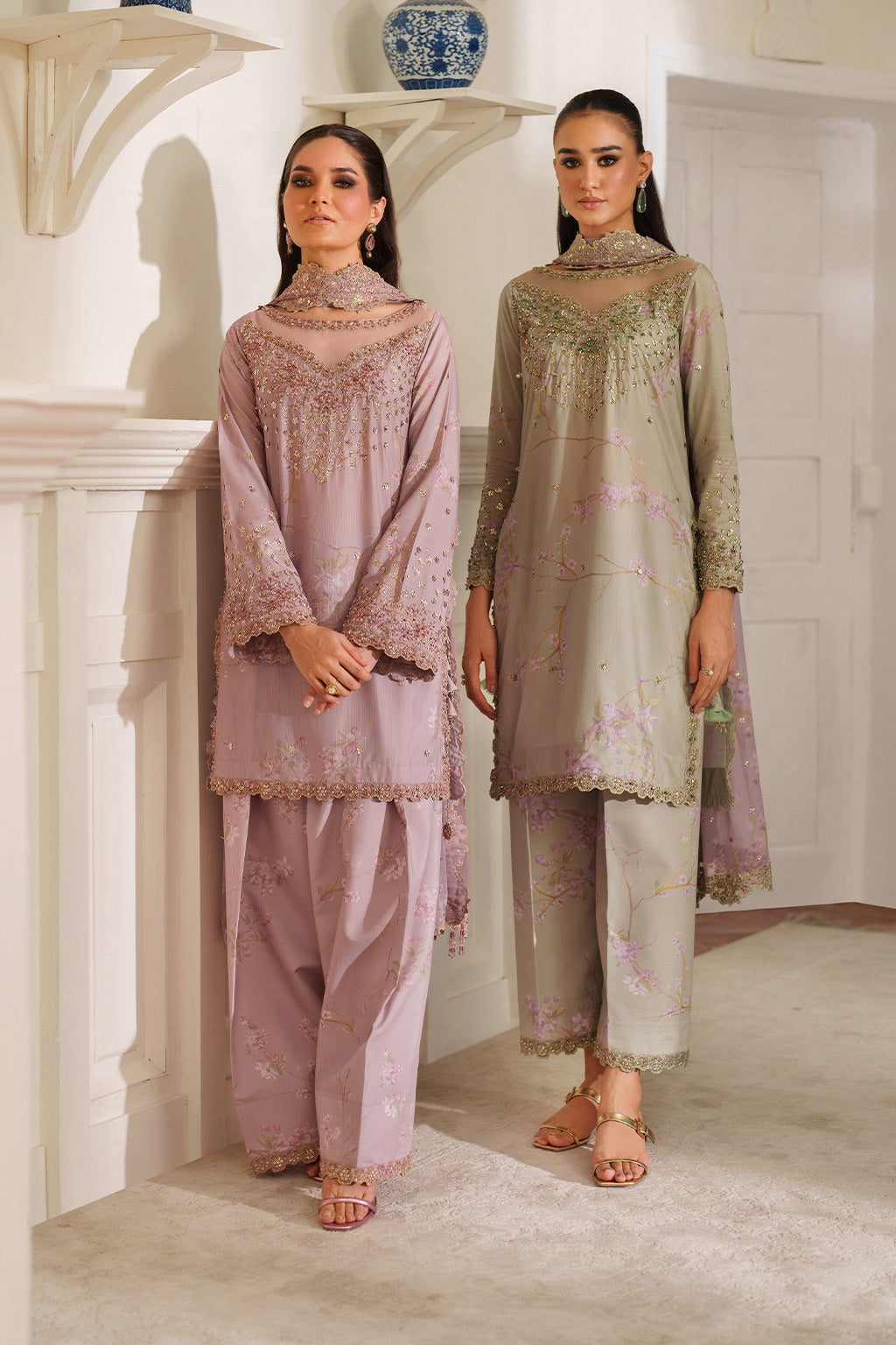 UE-540 Printed Raw Silk | Printed Formals | IZNIK