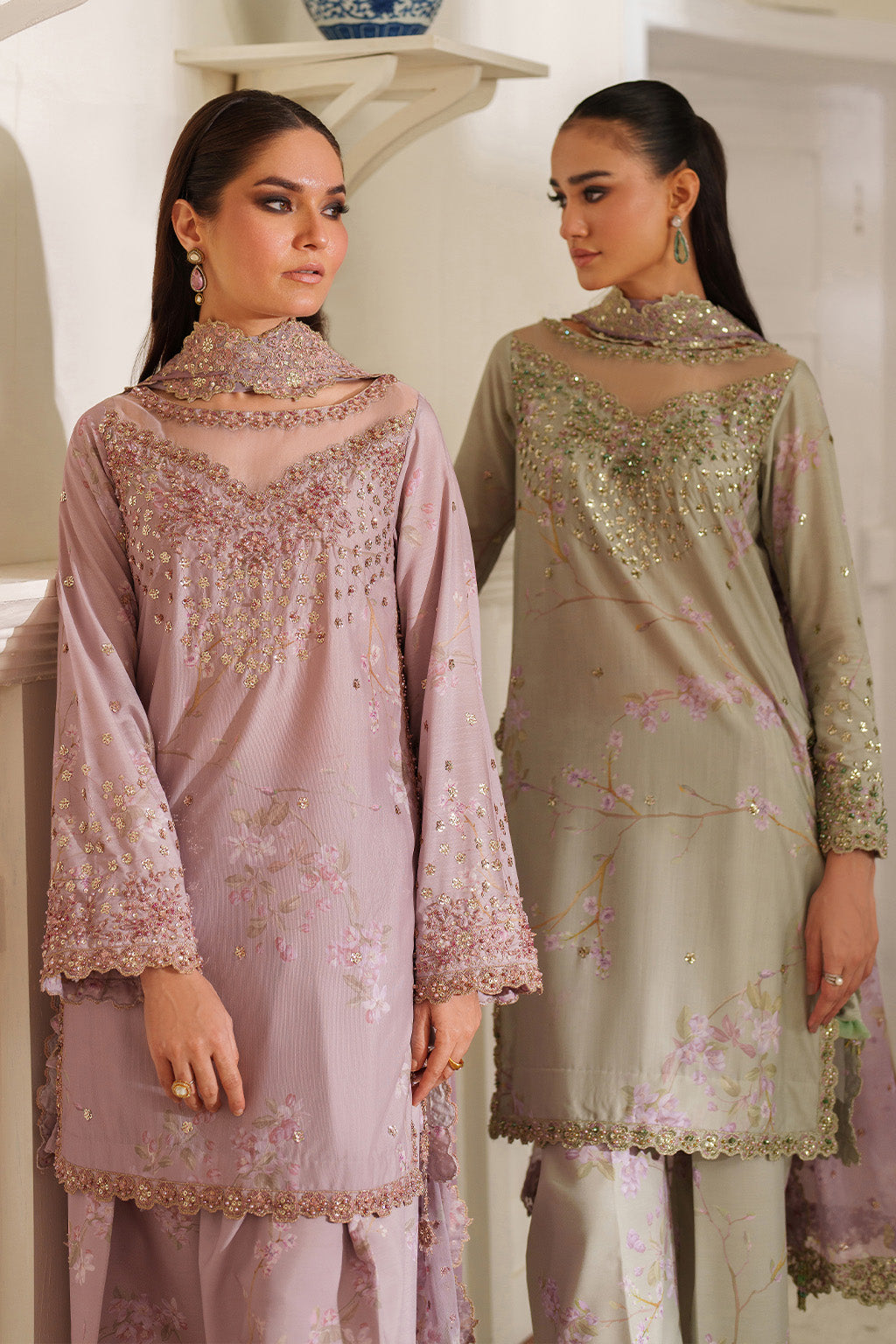 UE-540 Printed Raw Silk | Printed Formals | IZNIK