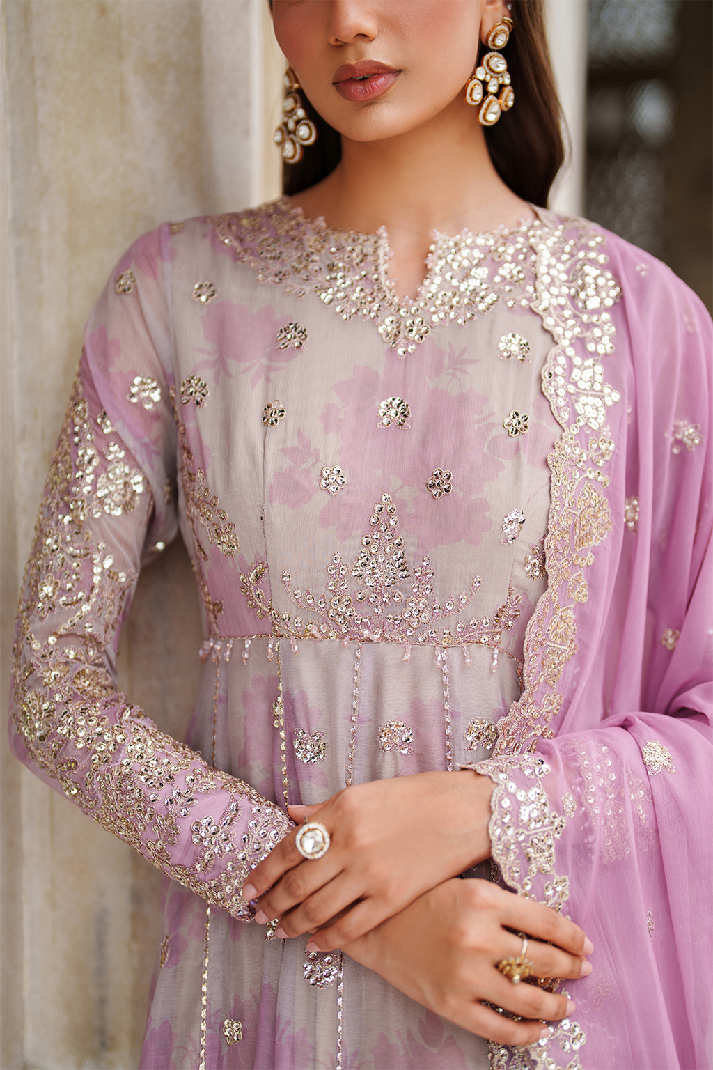 UE-555 Printed Chiffon | Printed Formals | IZNIK