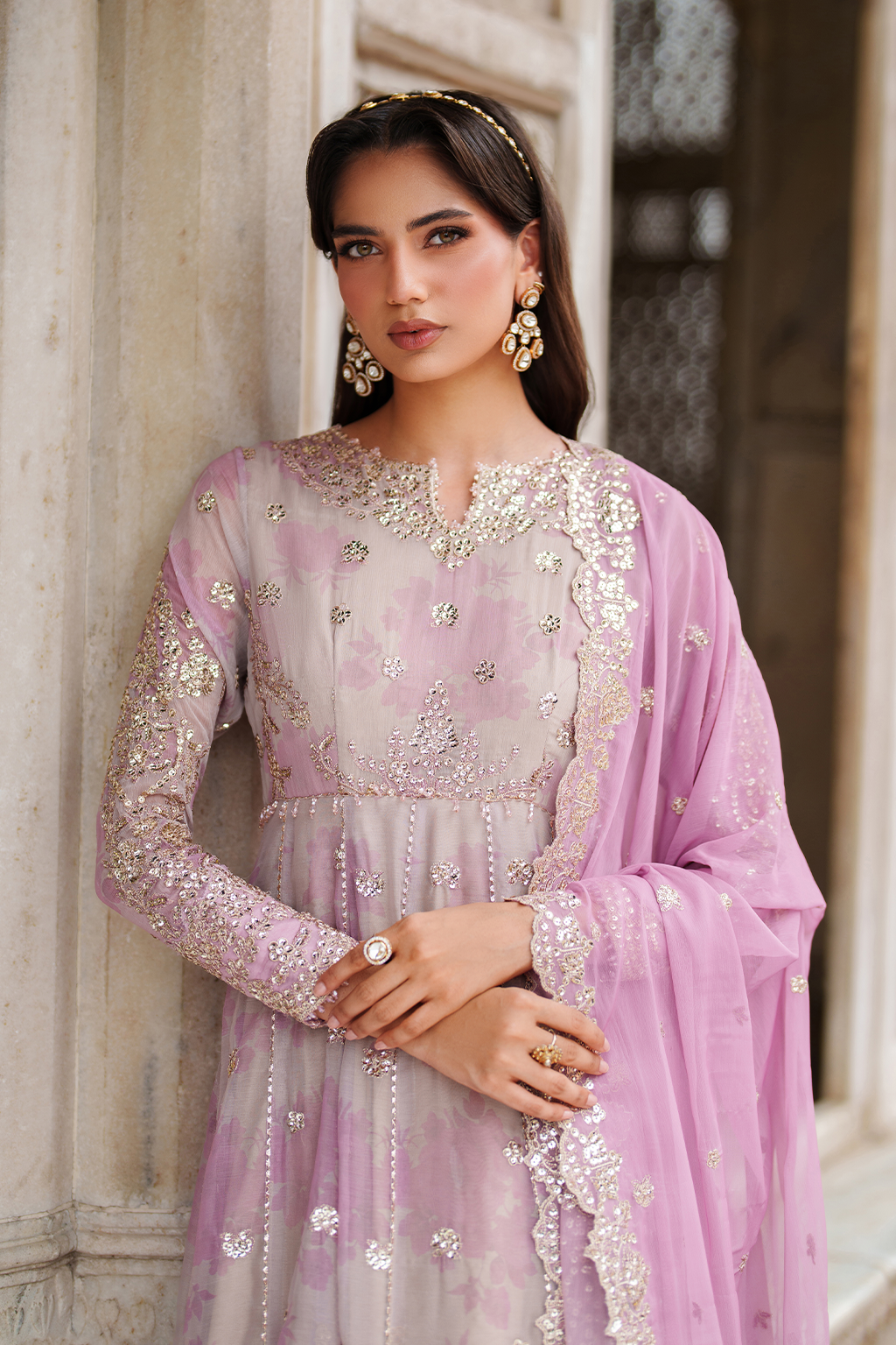 UE-555 Printed Chiffon | Printed Formals | IZNIK