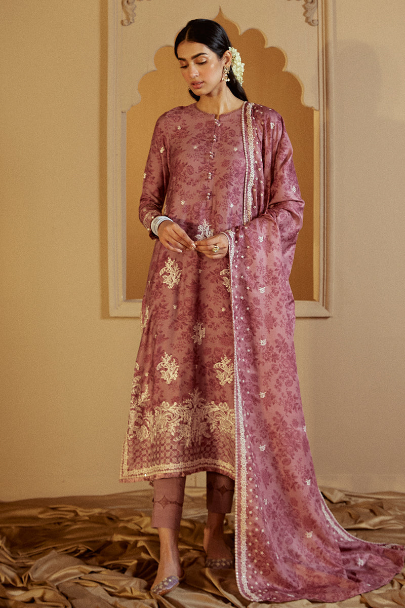 MAUVE DREAM-3 PC MARINA EMBROIDERED SUIT | WINTER COLLECTION-24 | CROSS STITCH