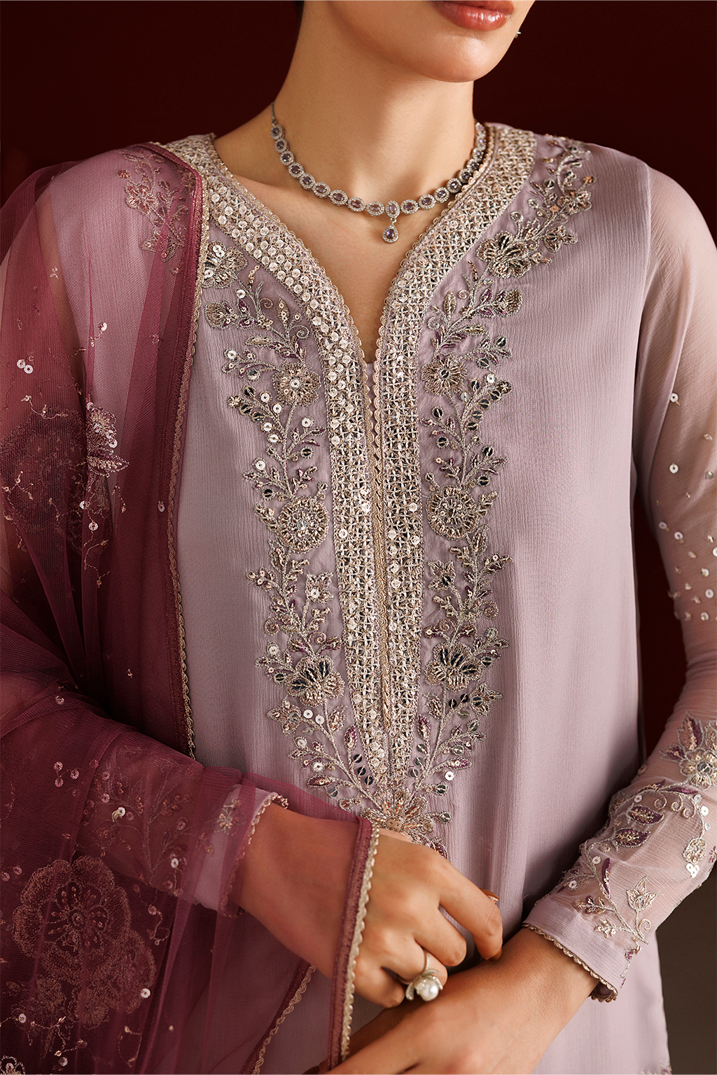 CC-110 Embroidered Chiffon | SEMI FORMALS VOL 1 | IZNIK in UK USA UAE online kapraye.com