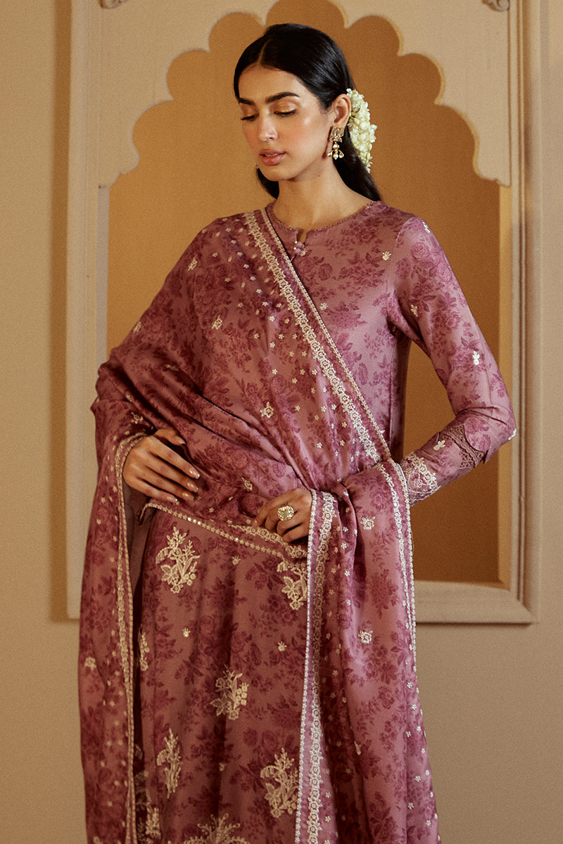 MAUVE DREAM-3 PC MARINA EMBROIDERED SUIT | WINTER COLLECTION-24 | CROSS STITCH