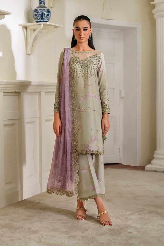 UE-539 Printed Raw Silk | Printed Formals | IZNIK