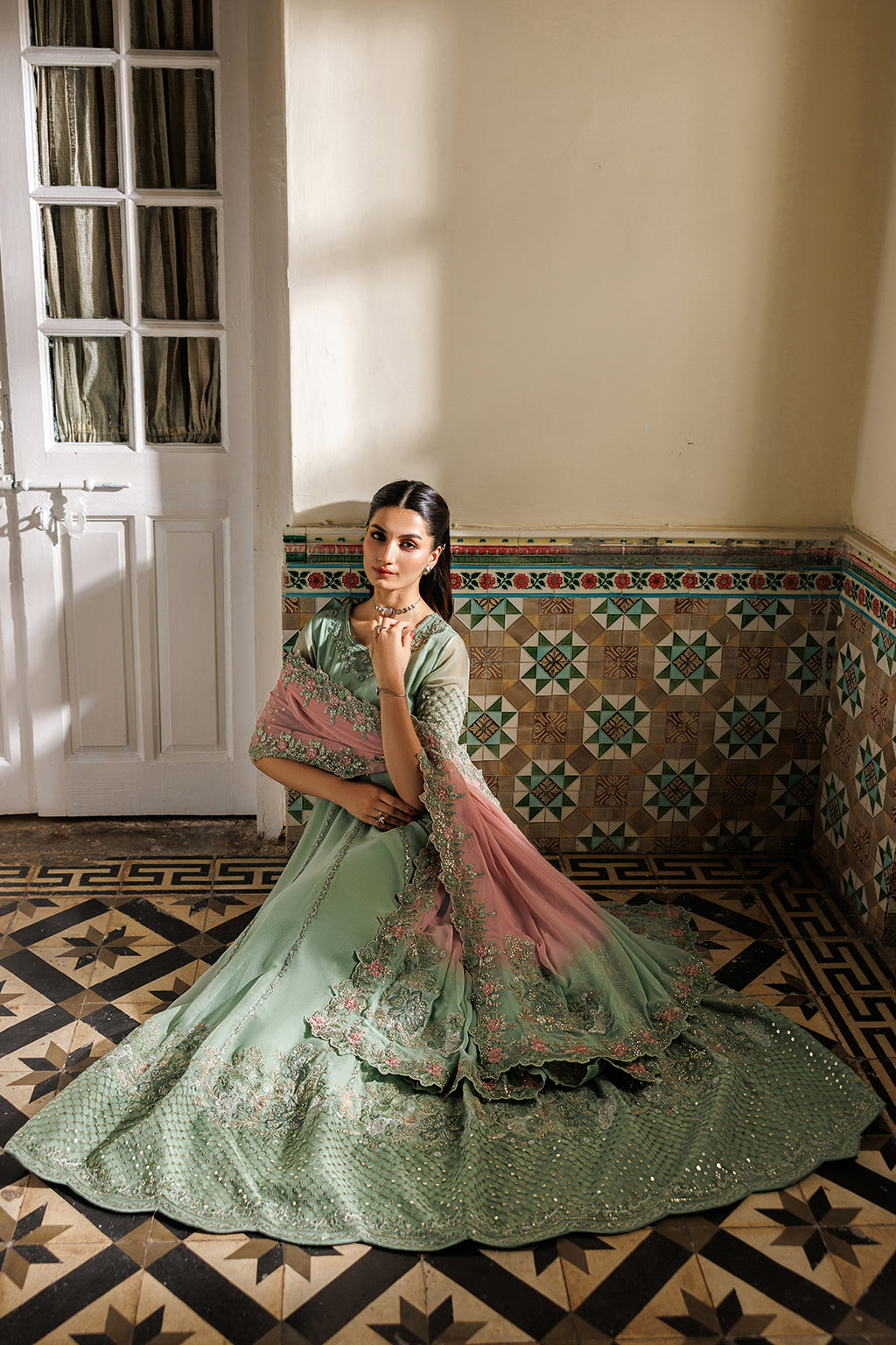 CC-99 Embroidered Chiffon | NOOR ANGAN SEMI FORMALS | IZNIK