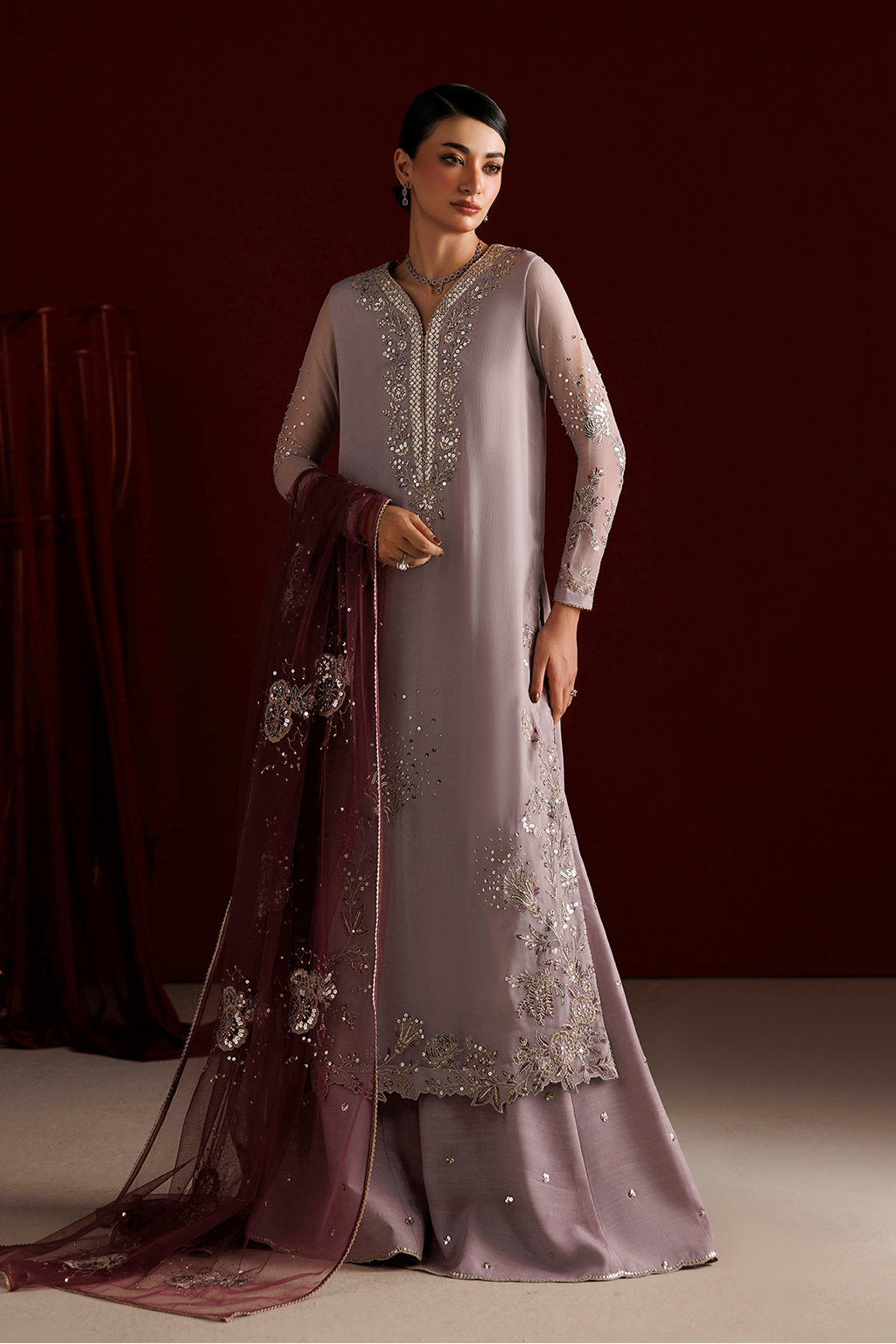 CC-110 Embroidered Chiffon | SEMI FORMALS VOL 1 | IZNIK in UK USA UAE online kapraye.com