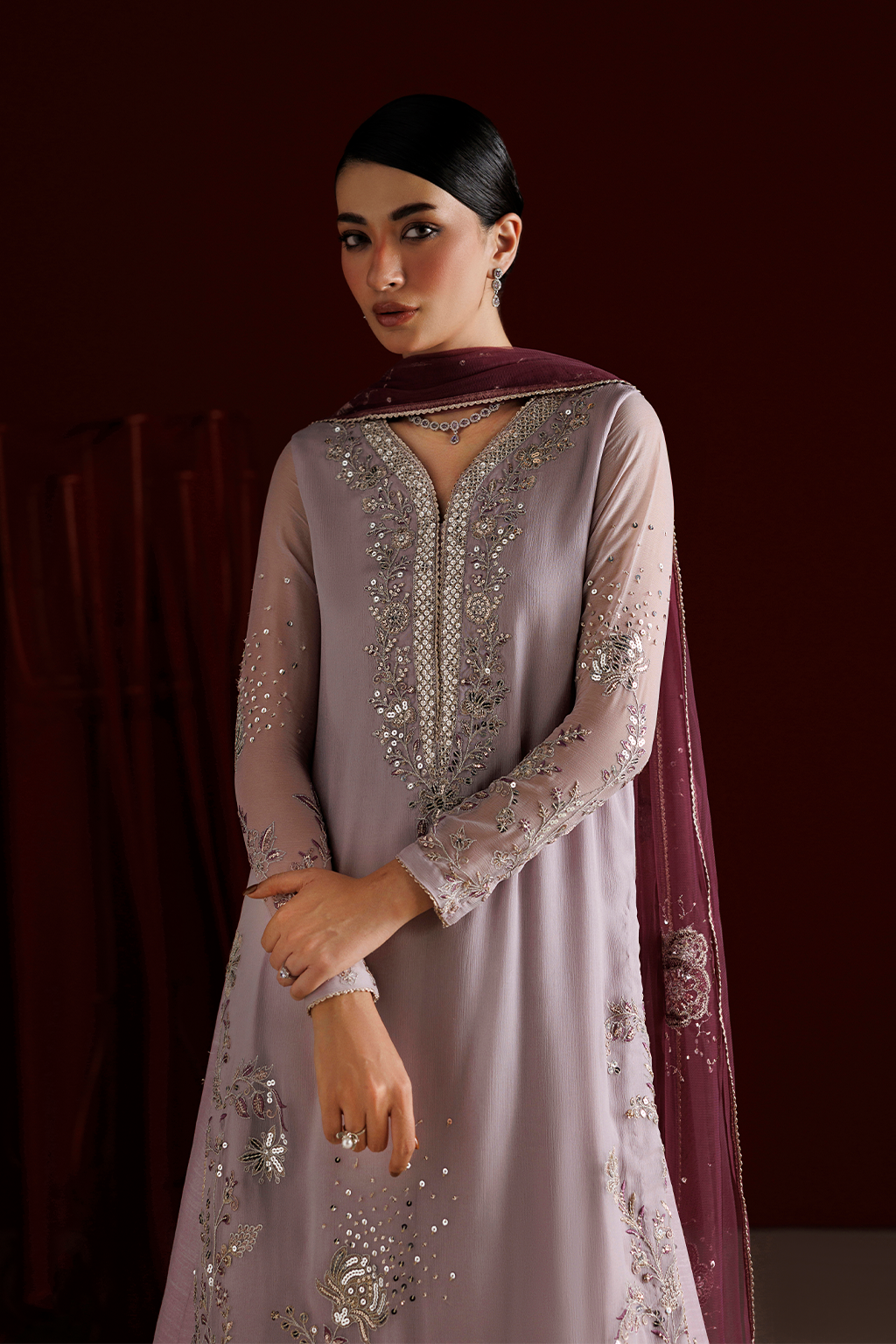 CC-110 Embroidered Chiffon | SEMI FORMALS VOL 1 | IZNIK in UK USA UAE online kapraye.com