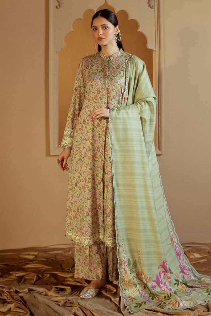 SAGE BLOOM-3 PC MARINA PRINTED SUIT | WINTER COLLECTION-24 | CROSS STITCH