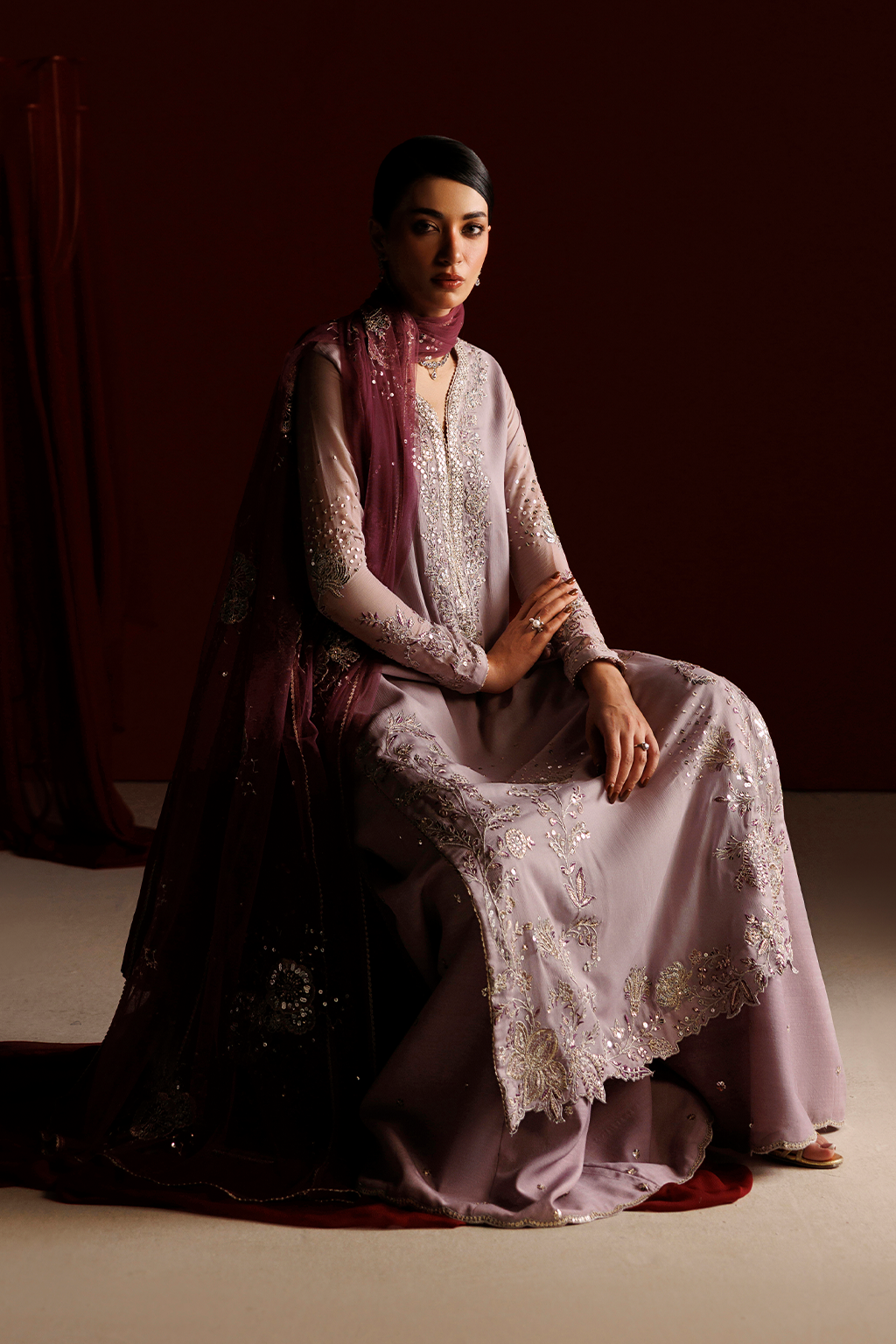 CC-110 Embroidered Chiffon | SEMI FORMALS VOL 1 | IZNIK in UK USA UAE online kapraye.com