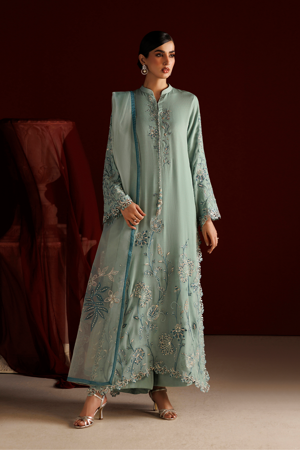 CC-112 Embroidered Chiffon | SEMI FORMALS VOL 1 | IZNIK in UK USA UAE online kapraye.com