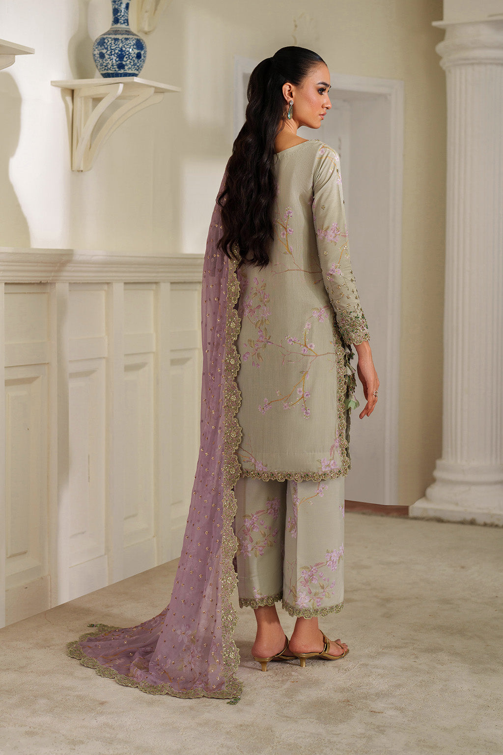 UE-539 Printed Raw Silk | Printed Formals | IZNIK