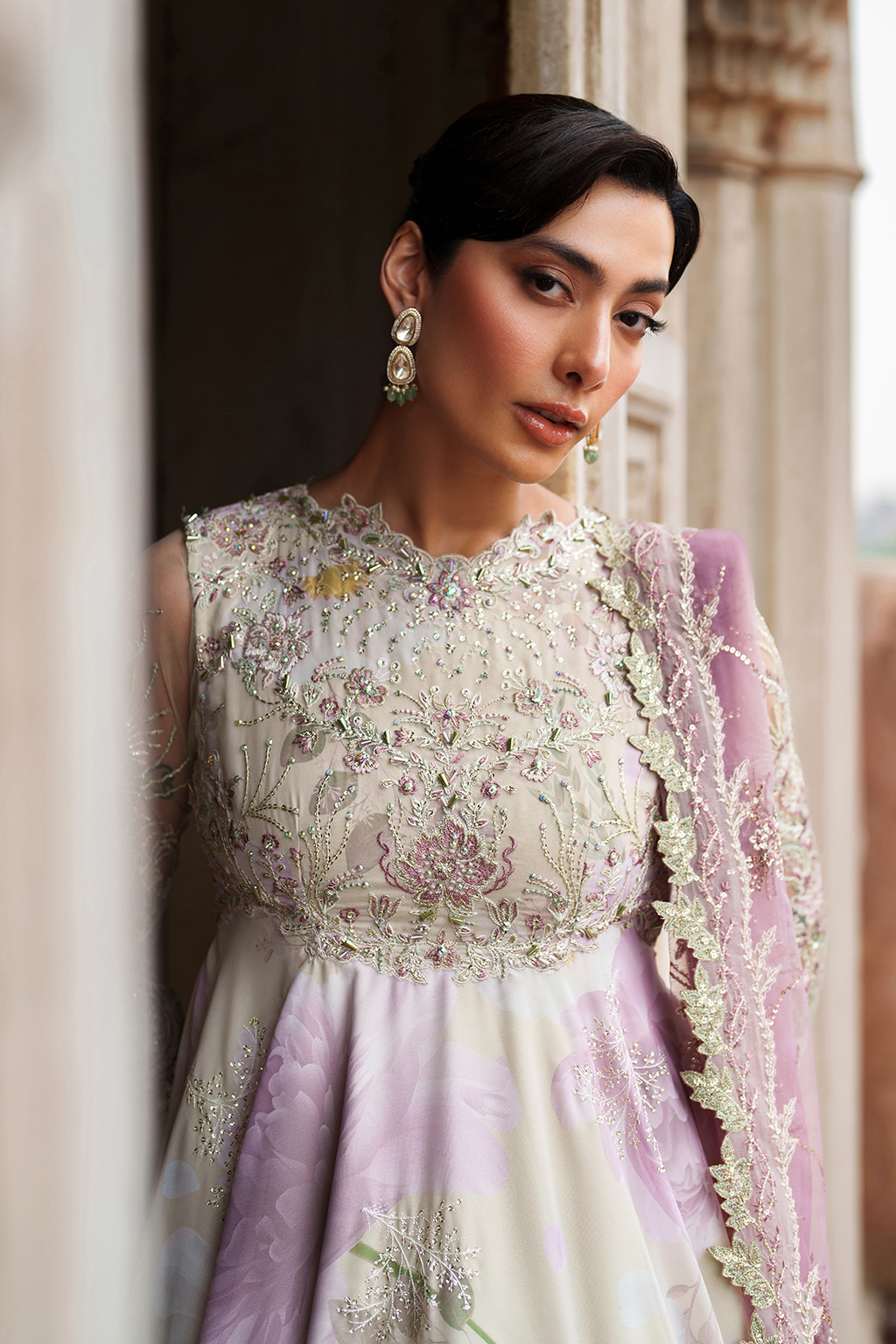 CC-546 EMBROIDED CHIFFON | NOOR ANGAN SEMI FORMALS | IZNIK