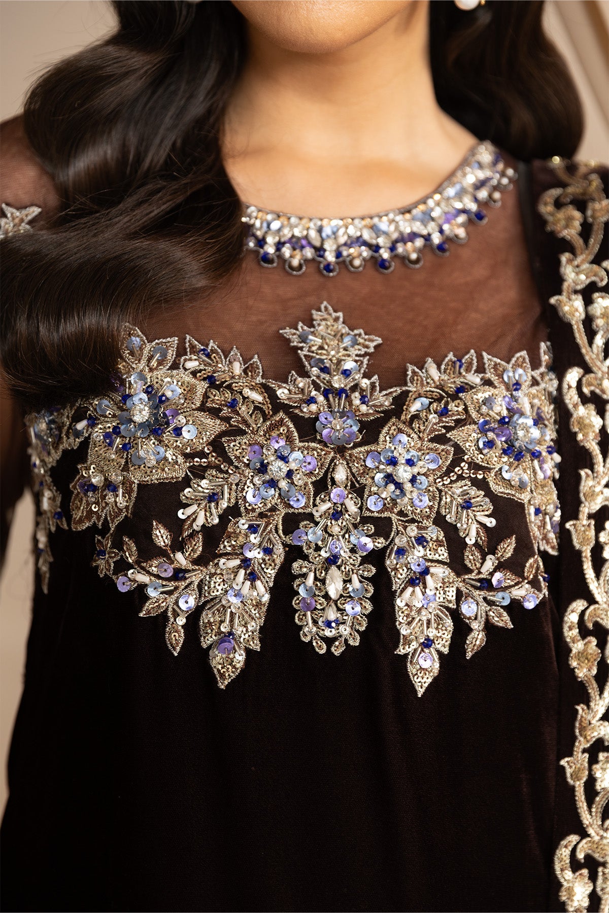 AF-VLT-2211-Aries | L’AMOUR ’25 – Luxury Handmade Velvet Collection | ALIZEH FASHION