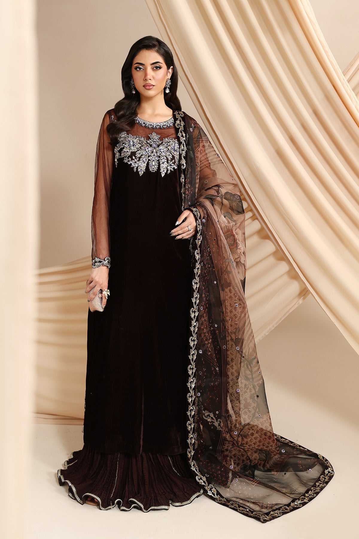 AF-VLT-2211-Aries | L’AMOUR ’25 – Luxury Handmade Velvet Collection | ALIZEH FASHION