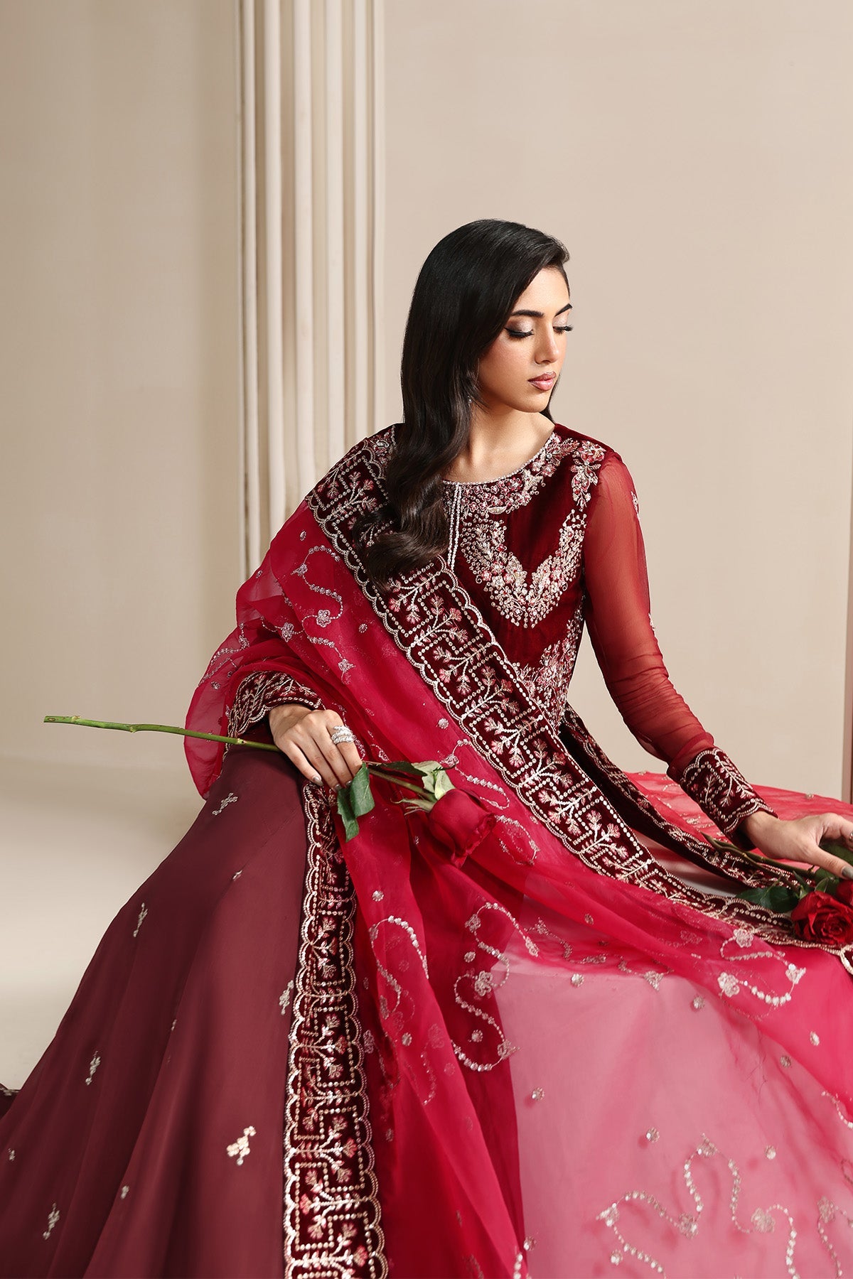 AF-VLT-2209-Cherie | L’AMOUR ’25 – Luxury Handmade Velvet Collection | ALIZEH FASHION