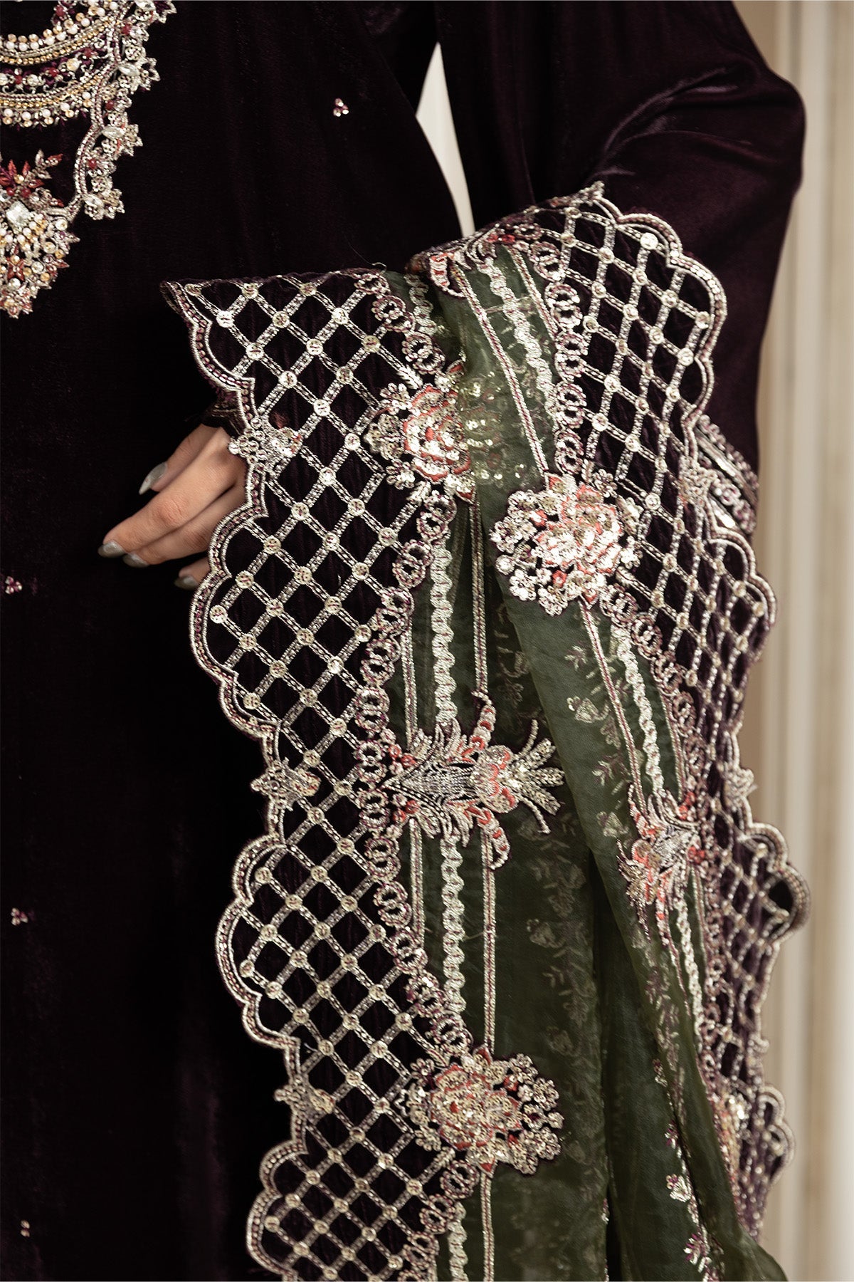 AF-VLT-2213-Vanya | L’AMOUR ’25 – Luxury Handmade Velvet Collection | ALIZEH FASHION